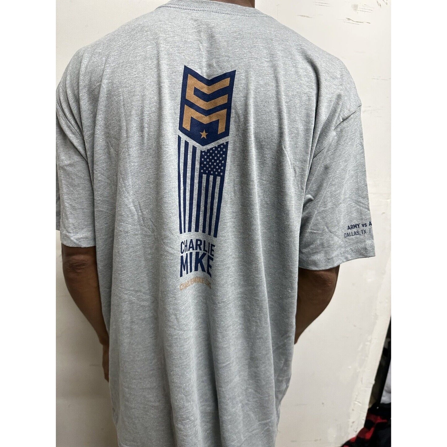 Men’s Gray Next Level XXL Charlie Mike Air Force Tshirt