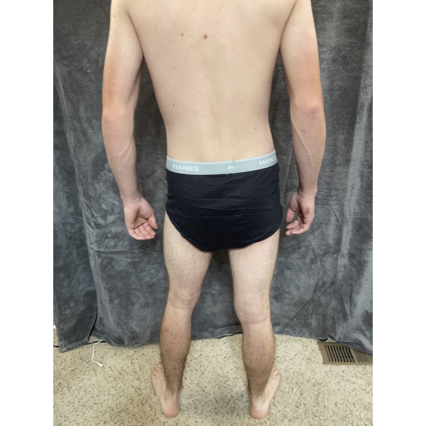men's black hanes comfort flex large brief