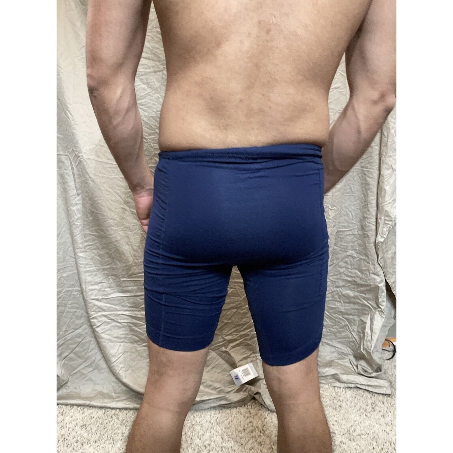 Men's brooks nylon spandex Navy Blue XS extra small compression shorts