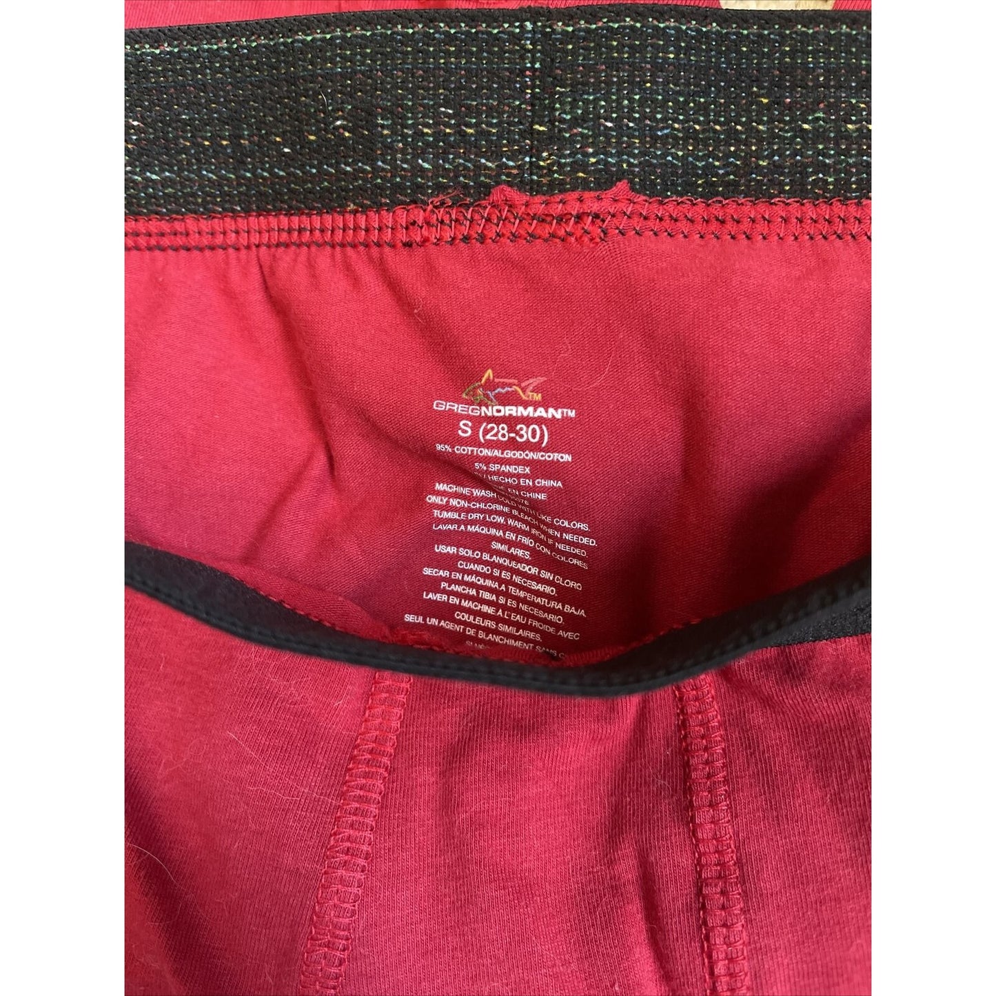 men's greg norman red small compression shorts