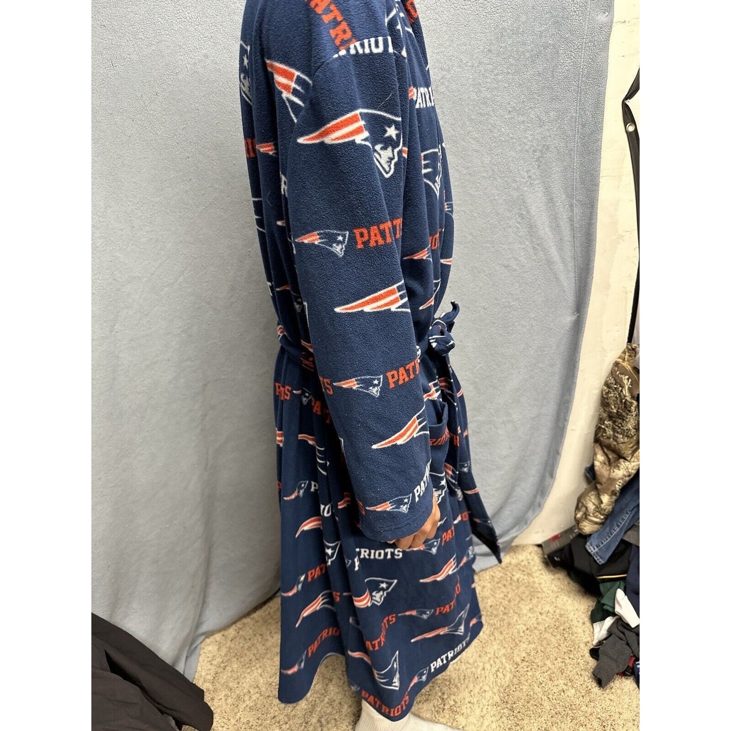 Men’s New England Patriots Team NFL Apparel Sleepwear One Size Fits Most Robe