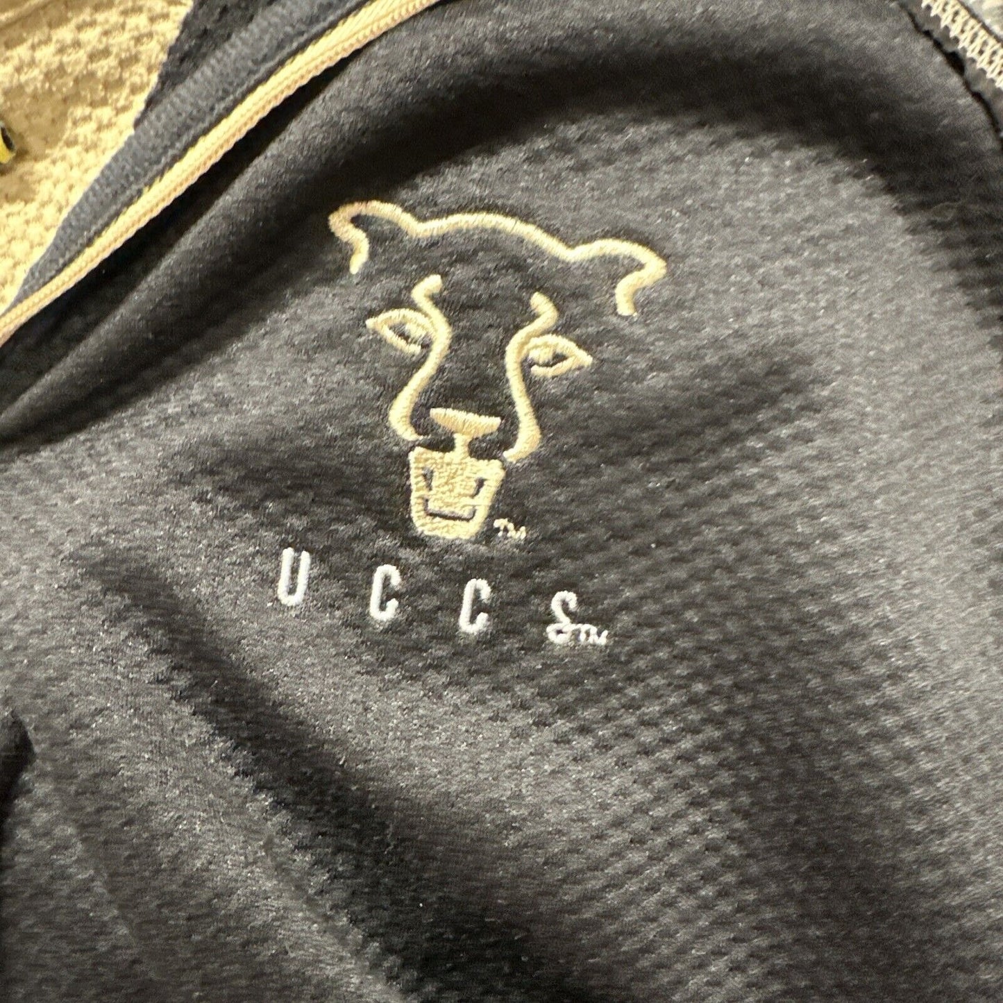 Men’s Black UCCS University Colorado Springs 1/4 Zip Pullover Jacket Medium