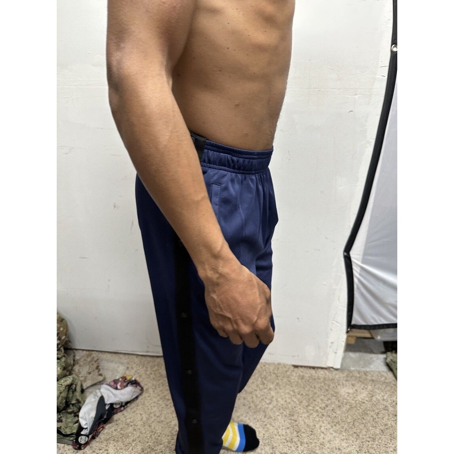 baleaf mens pants Snap Sides Track/basketball small blue