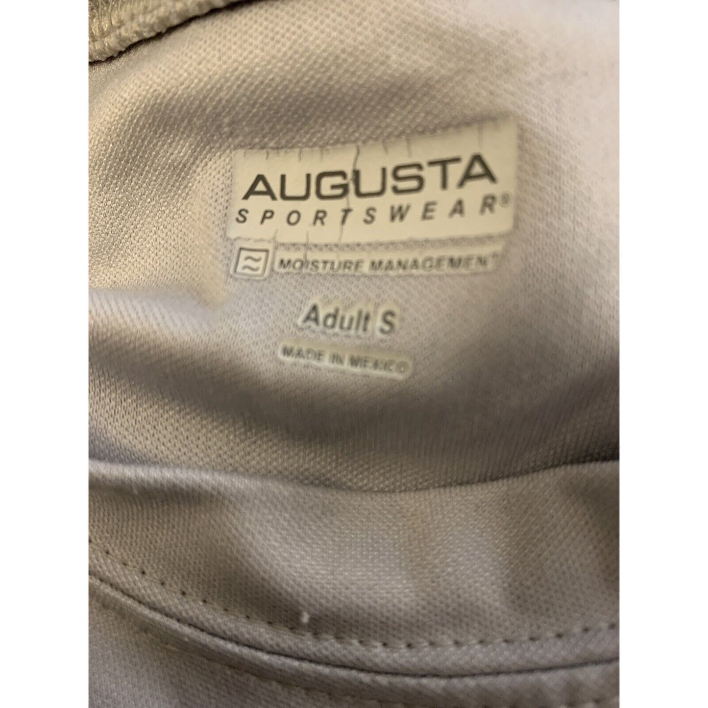 Augusta Men’s Sportswear Moisture Management Adult Small Gray Short Sleeve