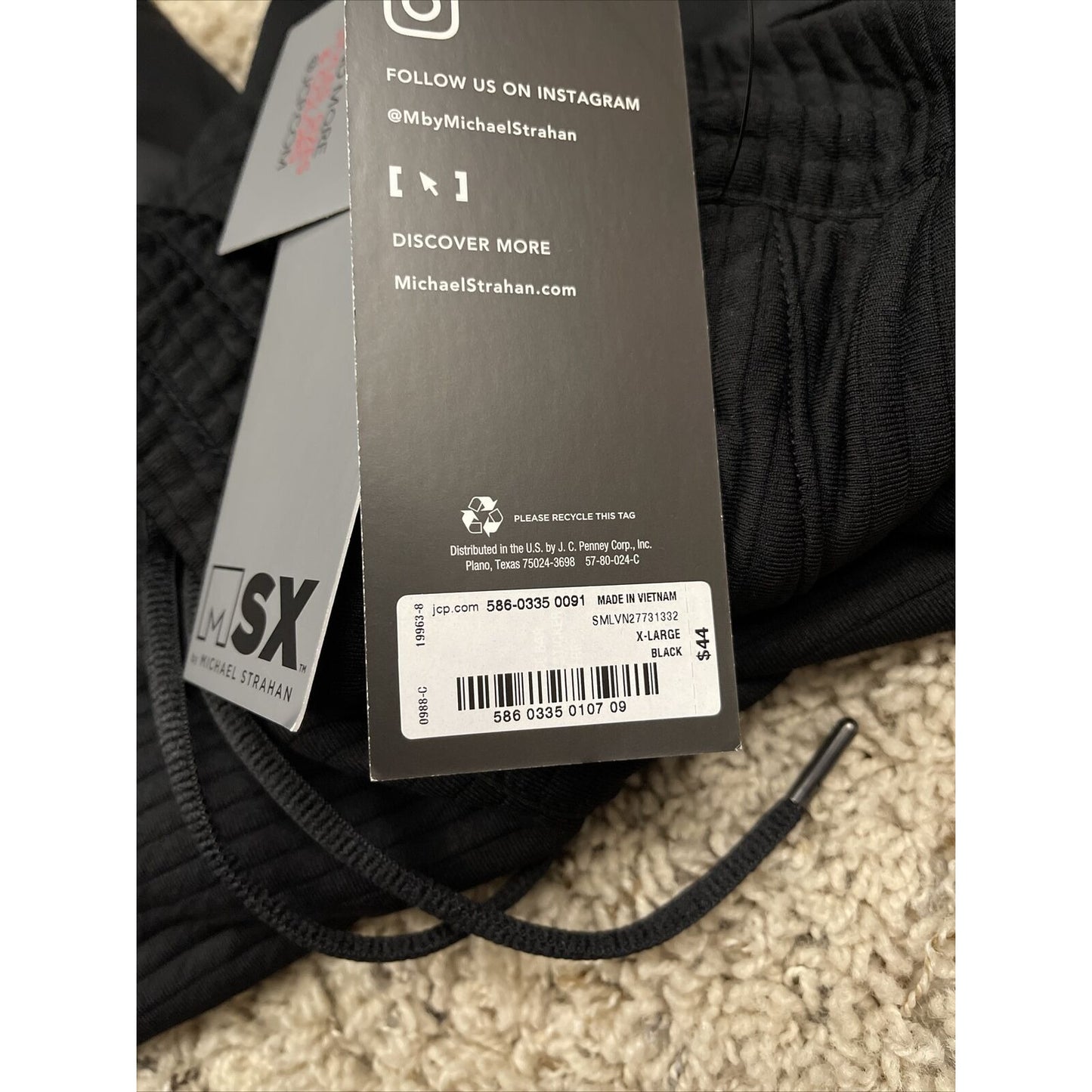 Michael Strahan Black Quick-Dri premium ultra fleece shorts