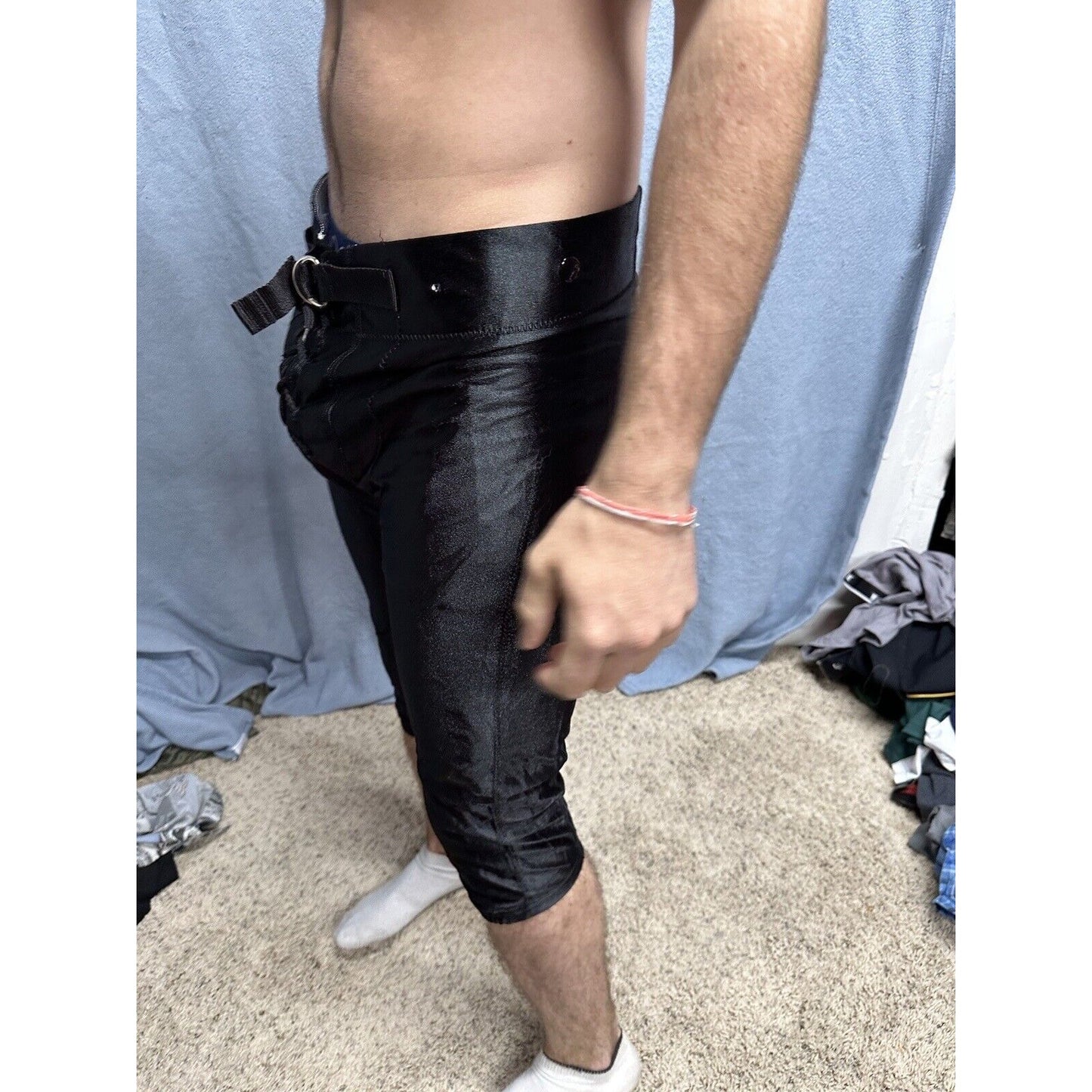 Men’s Black XL 34-36 Polyester Football Pants