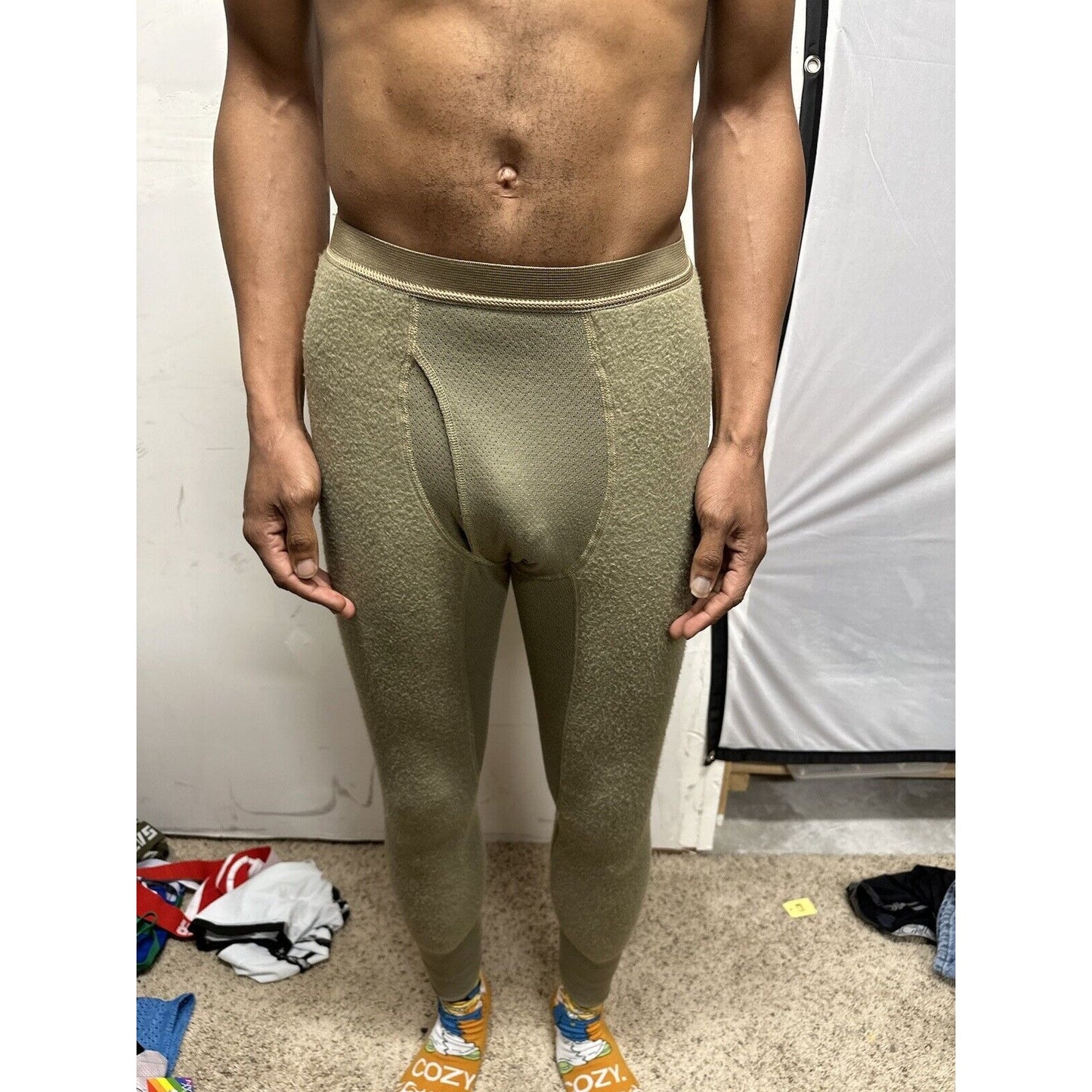 Men’s Army Tan Drawers Midweight Insulated X-small Regular Nomex thermal bottoms