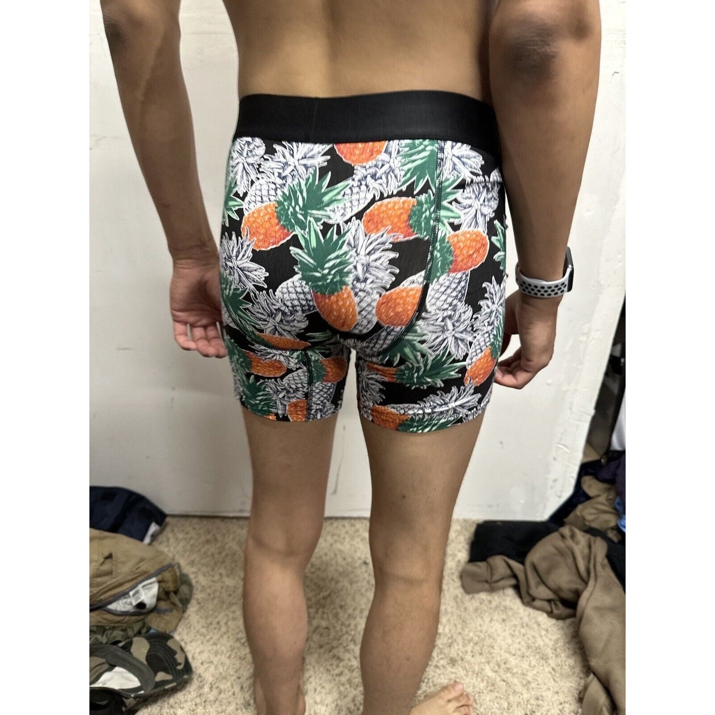 Men’s Pineapple Medium Multicolor 5% Spandex Boxer Briefs