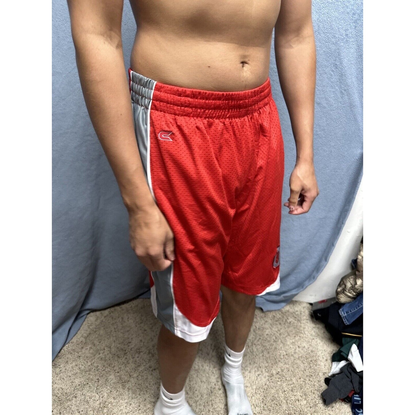 Men’s Red Ohio State Large Colosseum Athletic Shorts With Pockets