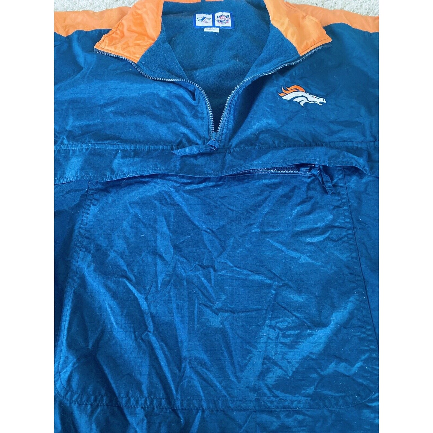 VTG Logo Athletic NFL Denver Broncos Windbreaker Jacket Men’s Size XL