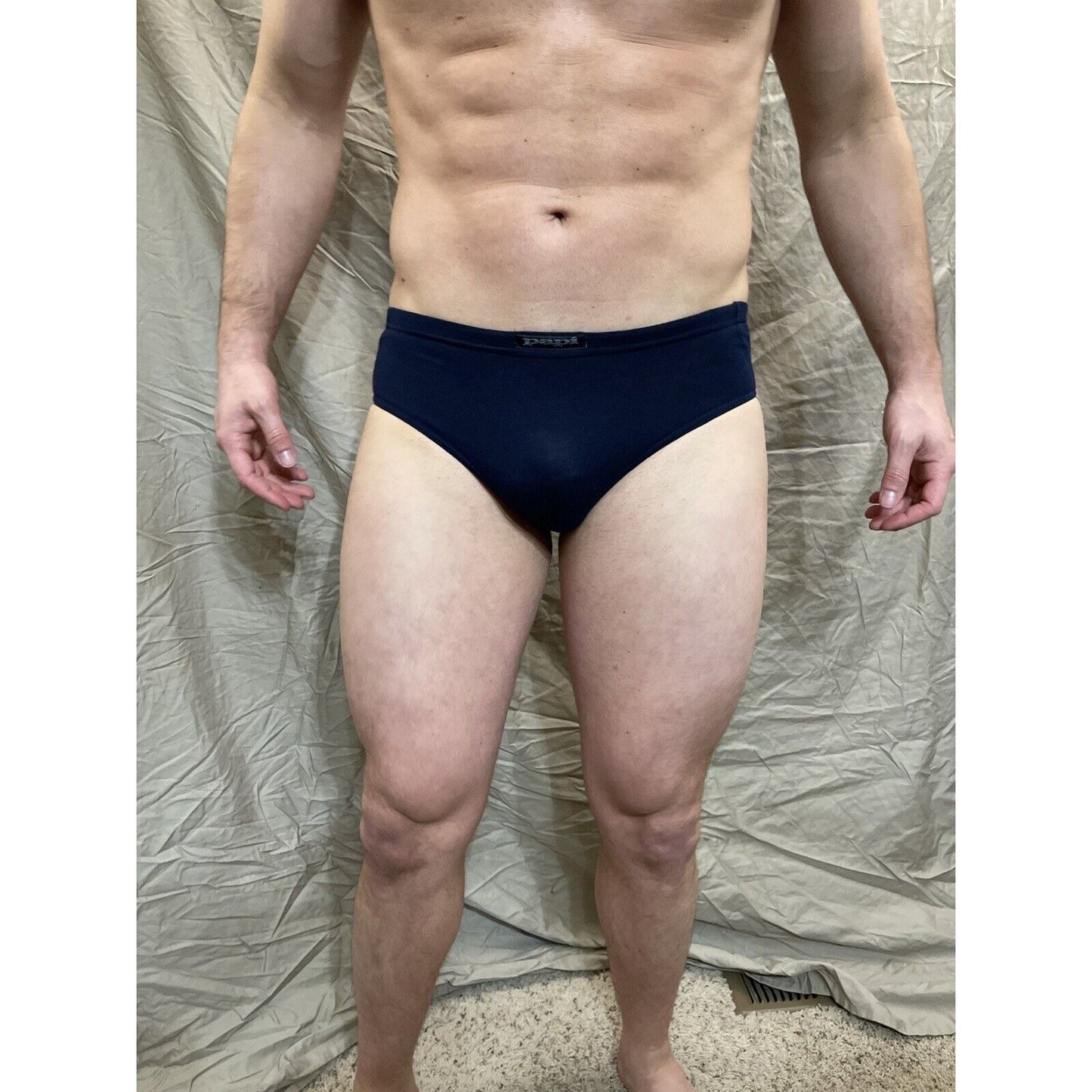 Men's papi small dark blue athletic cut briefs