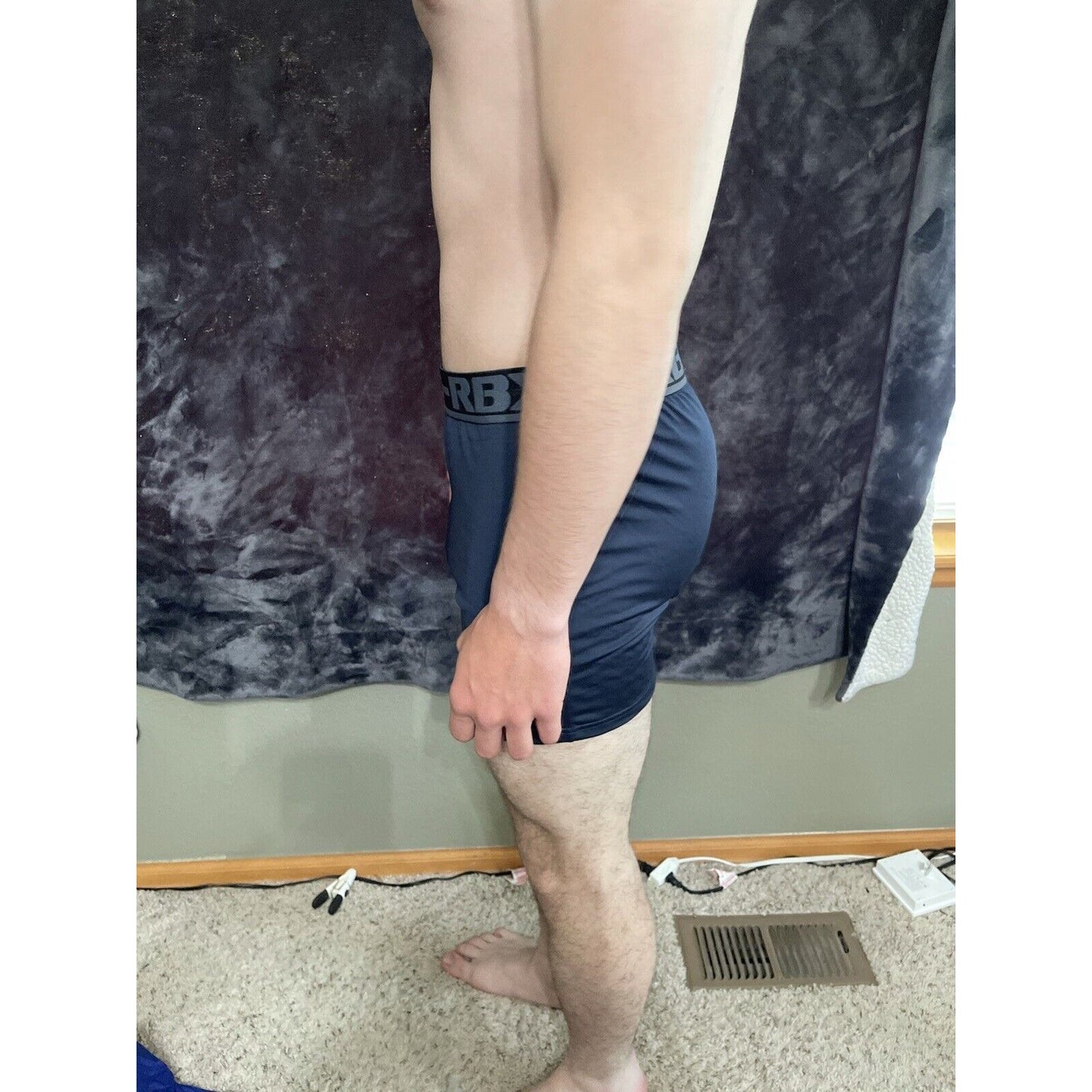 Men’s Large RBX Active Dark Blue Compression Shorts New