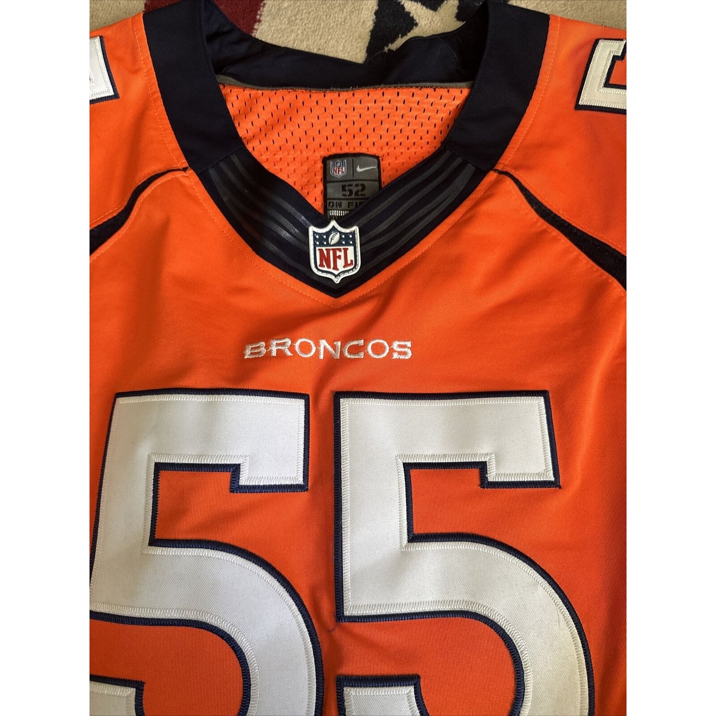 Bradley Chubb Denver Broncos Nike Game Player Jersey Men's Size 52 NFL #55 DEN