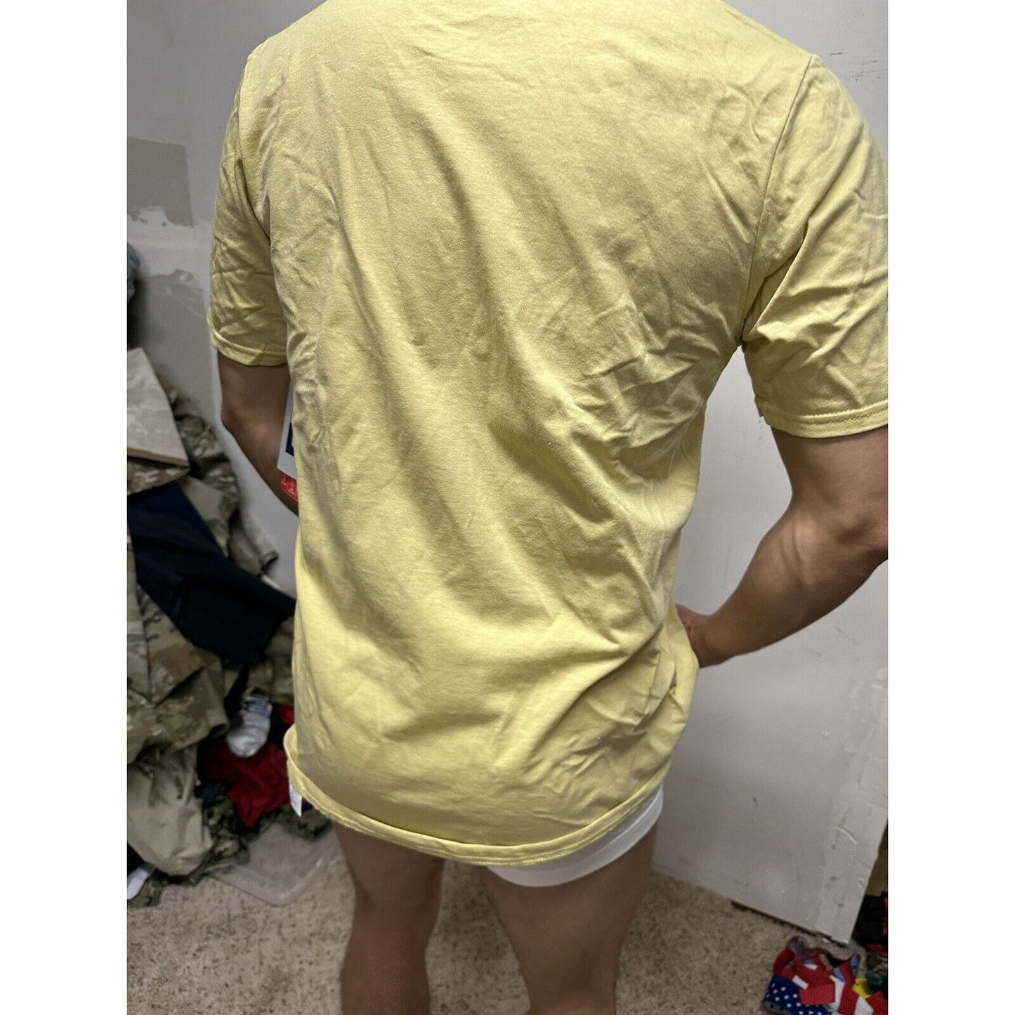 Russell Athletic Gold Medium Tshirt Short Sleeve Dri Power Odor Protection
