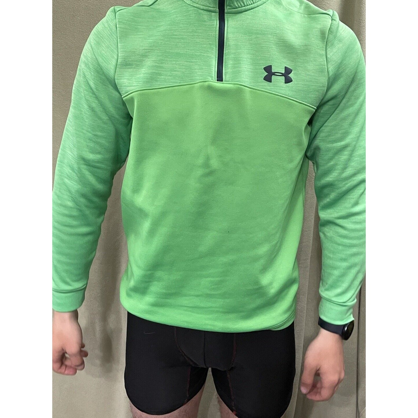 Under Armour Lime Green Lightweight Fleece Jacket Men’s Small