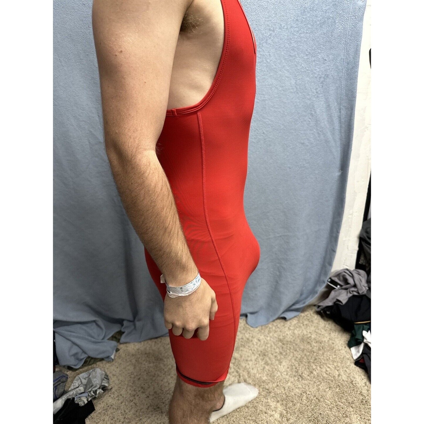 Men’s Red Alleson Athletics Large Red Wrestling Singlet