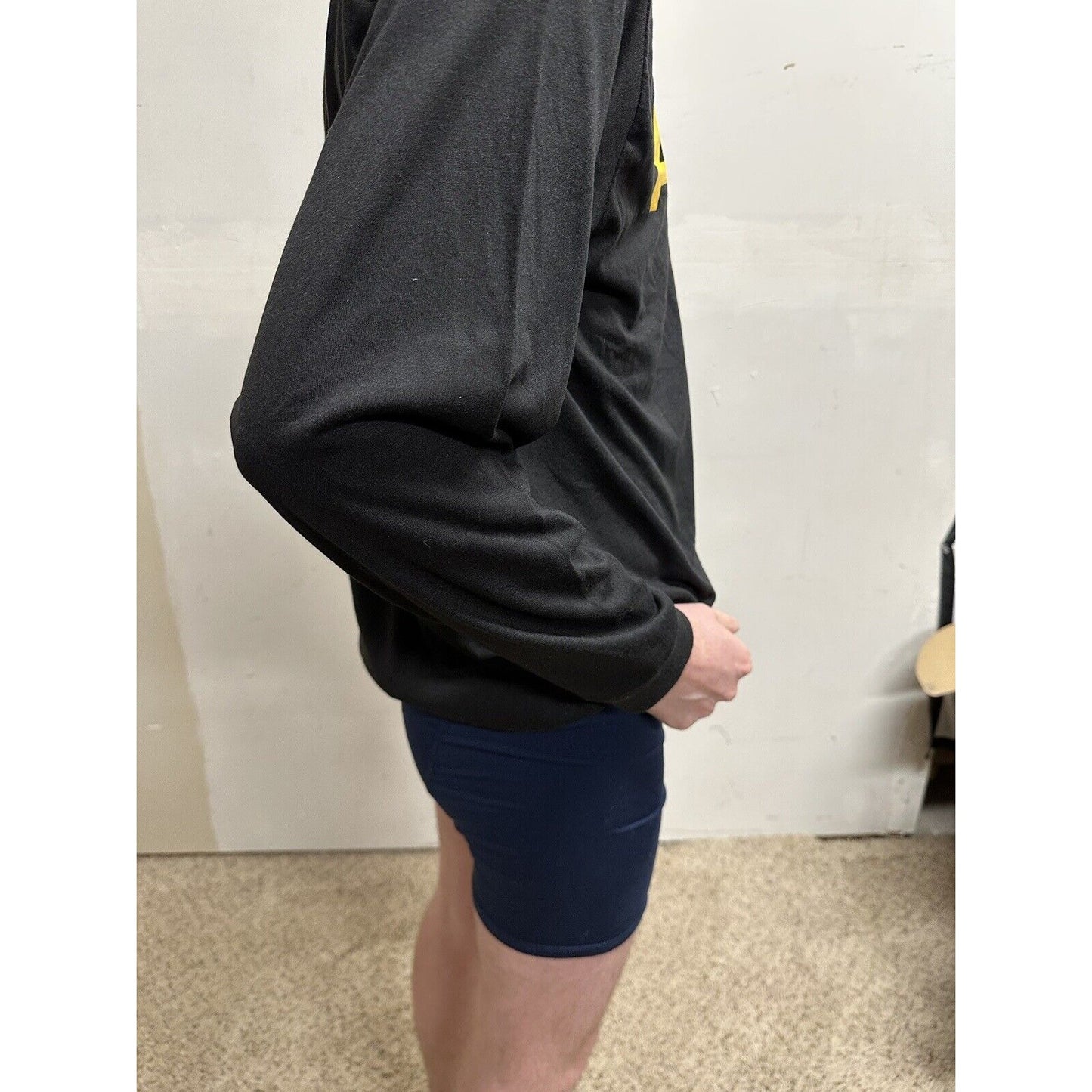 army physical fitness uniform medium long sleeve black poly APFU