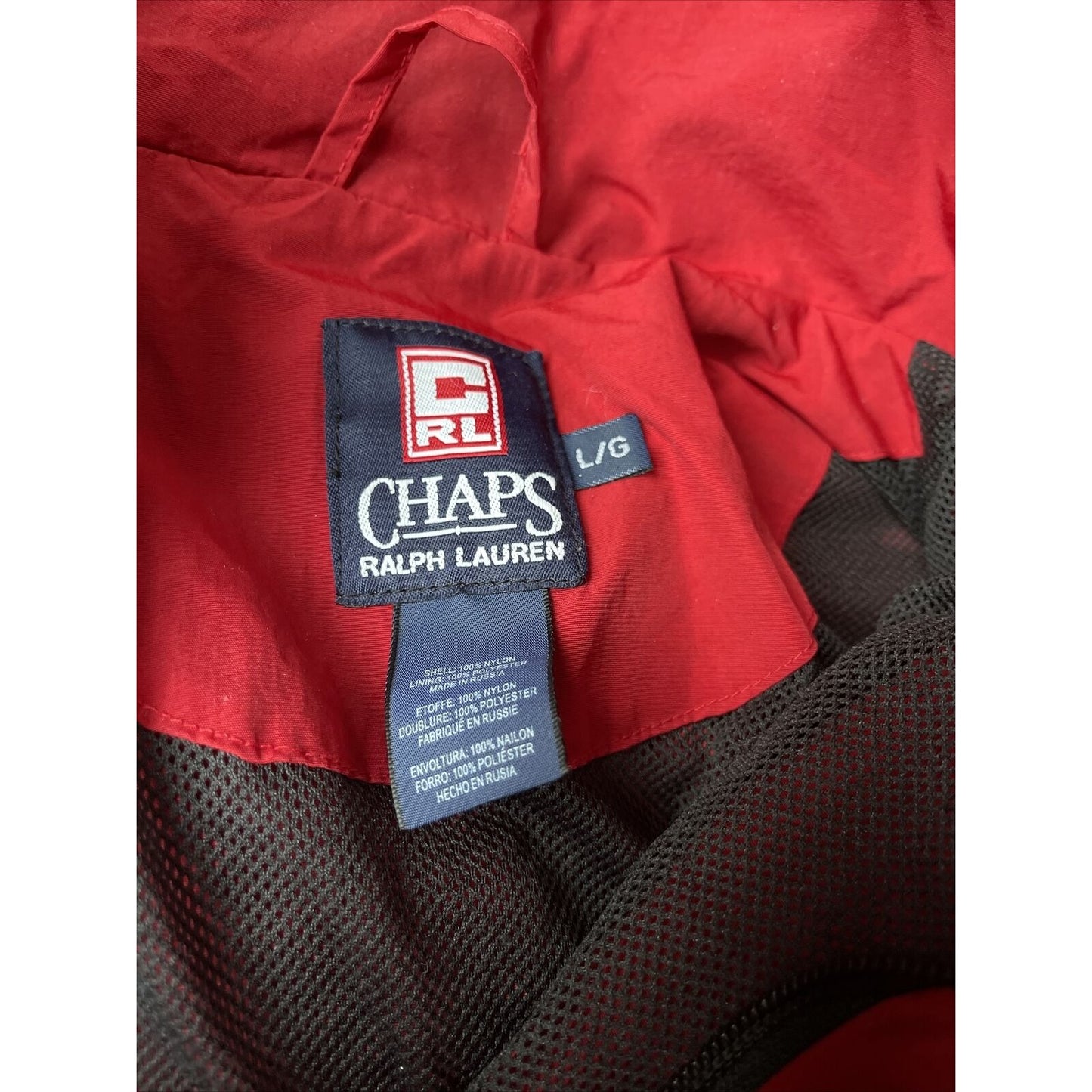 Men’s red Chaps Ralph Lauren Large nylon polyester