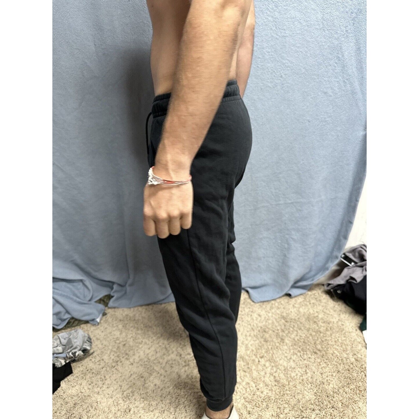 Men’s Small Nike Black Cotton Poly Sweat Pants With Pockets
