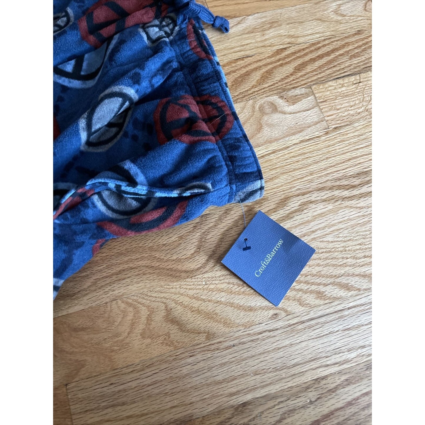 Croft and Borrow Men's Peace Symbol flannel lounge pants pajamas XL