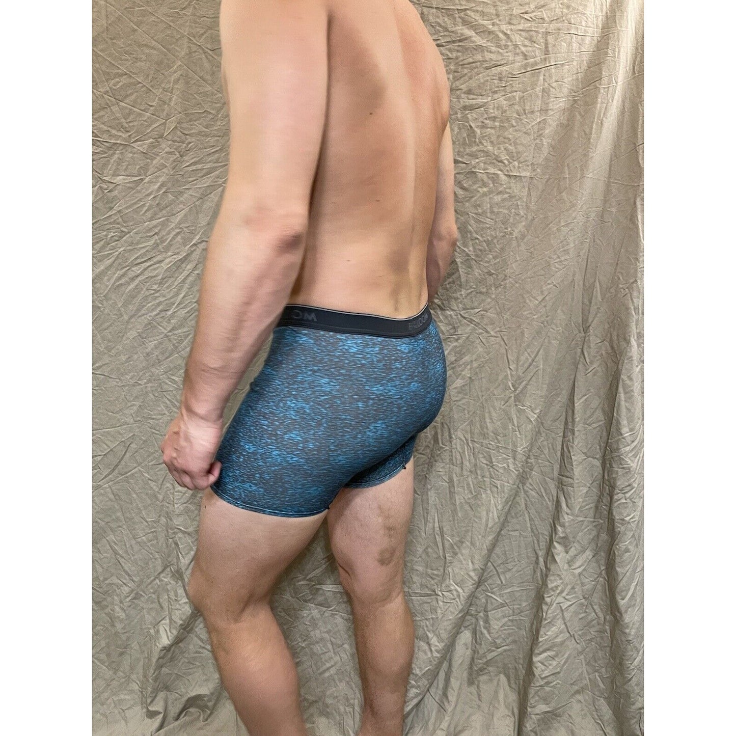 men's fruit of the loom green and gray small boxer brief