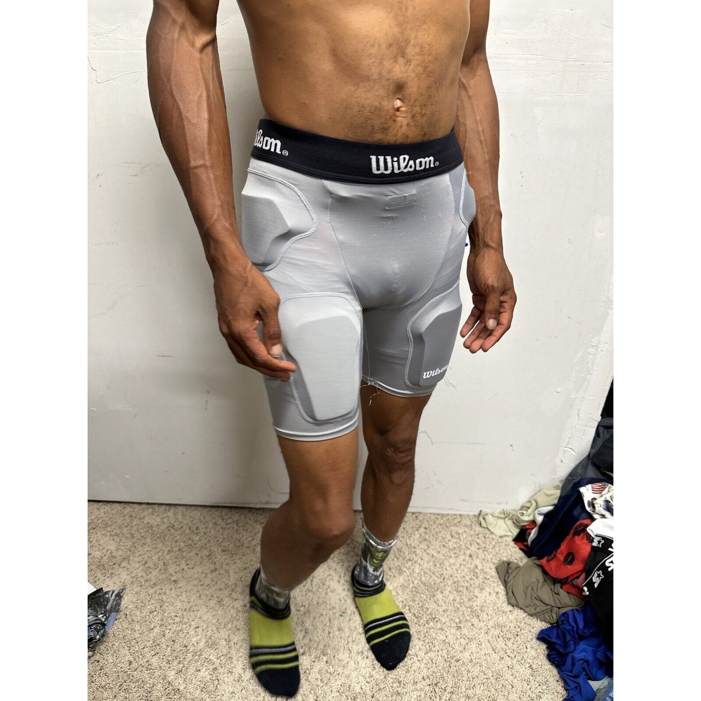 Boy’s Wilson Youth Small Gray Football Girdle Woth Pads