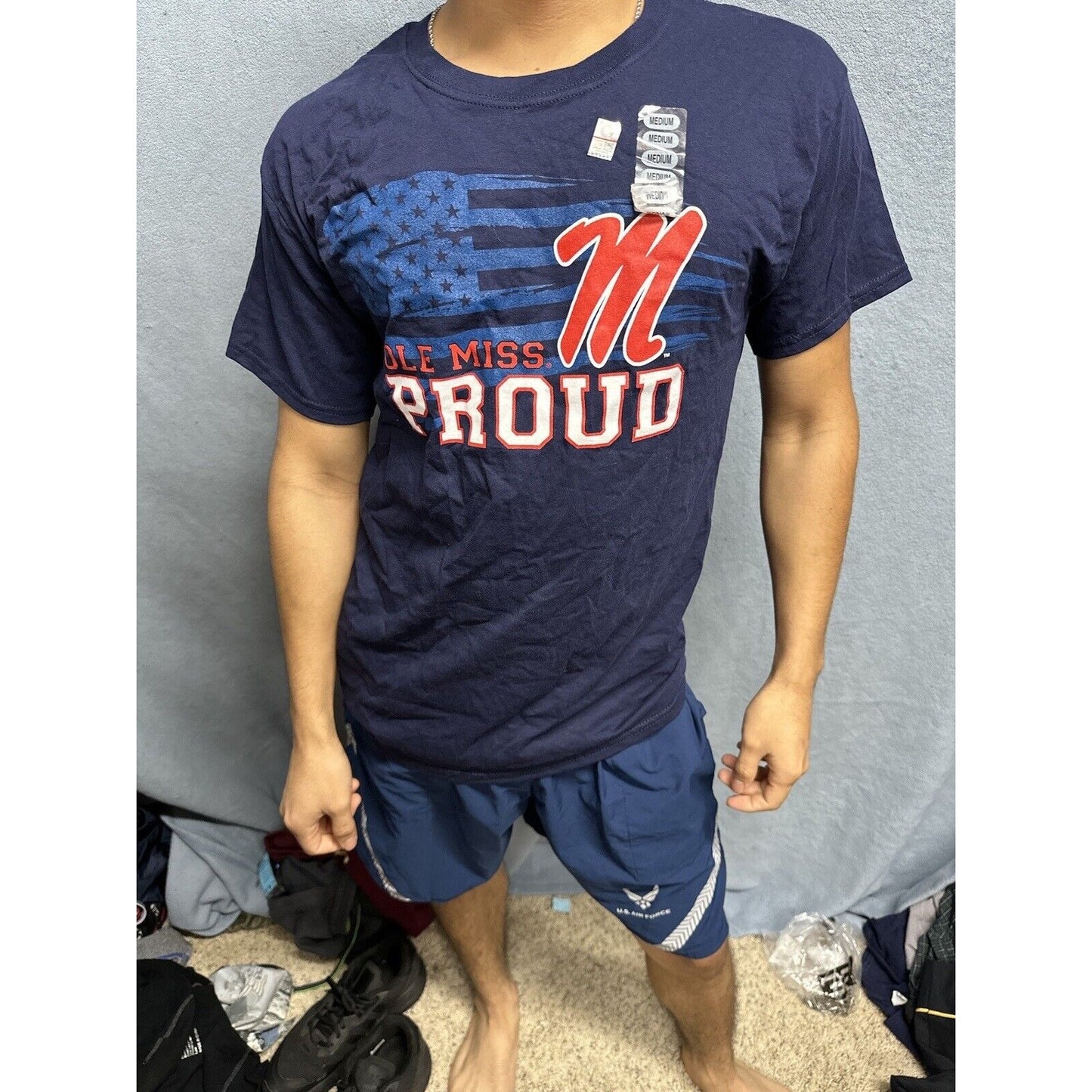 Men’s Ole Miss Proud Medium Dark Blue Tshirt
