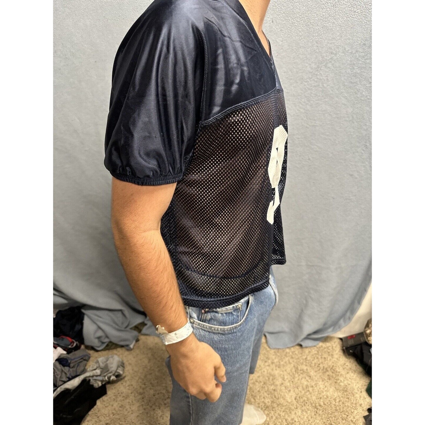 Youth Large/XL Alleson Athletics Navy Blue Football Jersey