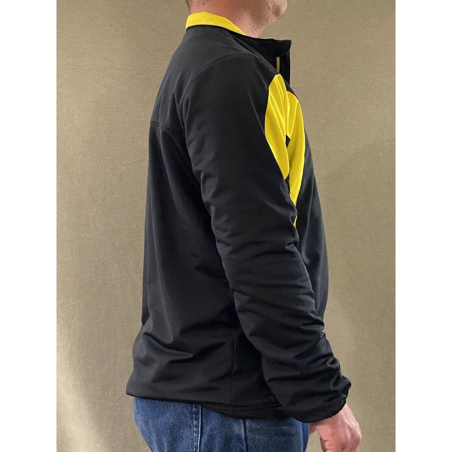Wilson Men’s Large Black Yellow Mesh Polyester Full-zip Jacket
