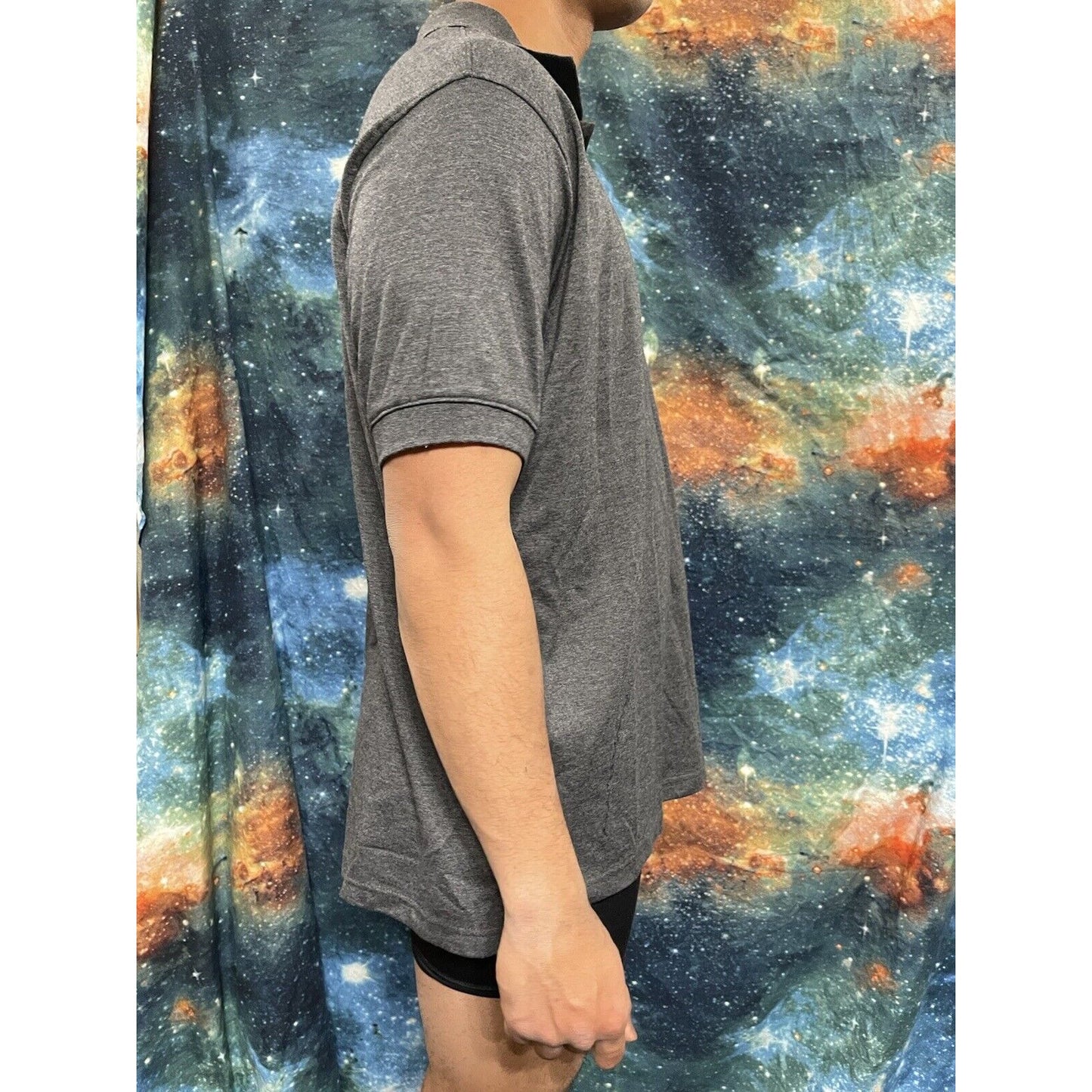 Men’s Beverly Hills Polo Club Polo Shirt Modern Fit Large Gray