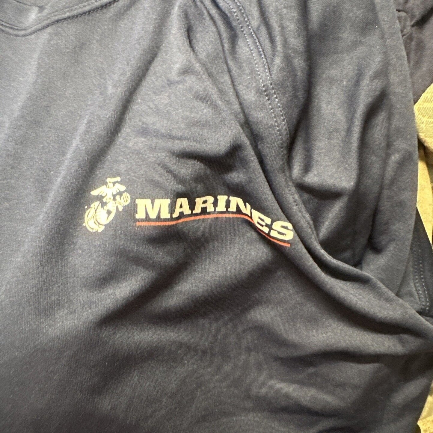 Men’s Athletic Dark Blue Large Marines Compression Tshirt