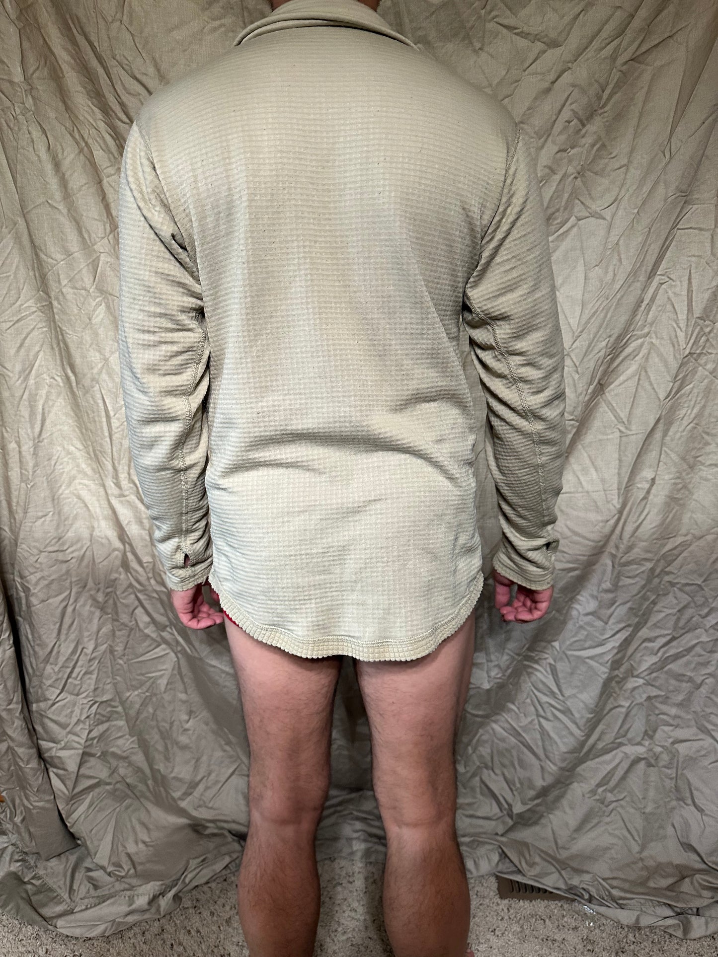 Men’s tan cold weather 1/4 zip cold weather shirt long sleeved gen iii