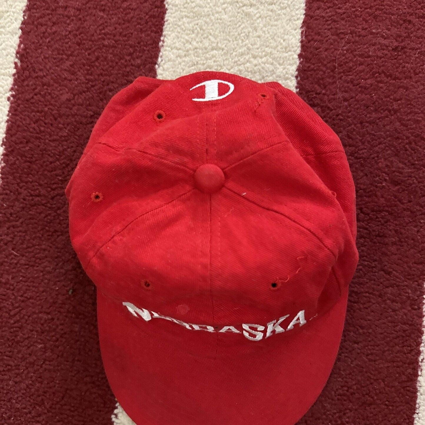 Red Nebraska Champion Baseball Cap Hat