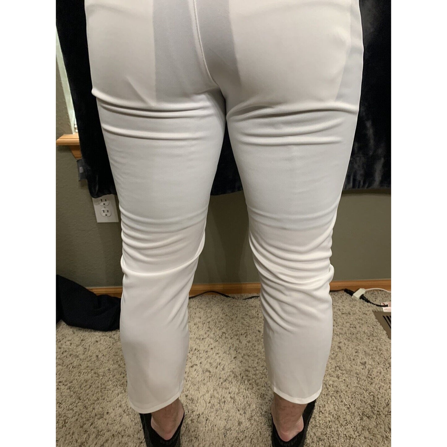 Men’s Adidas Climalite White Polyester Baseball Pants Size Large