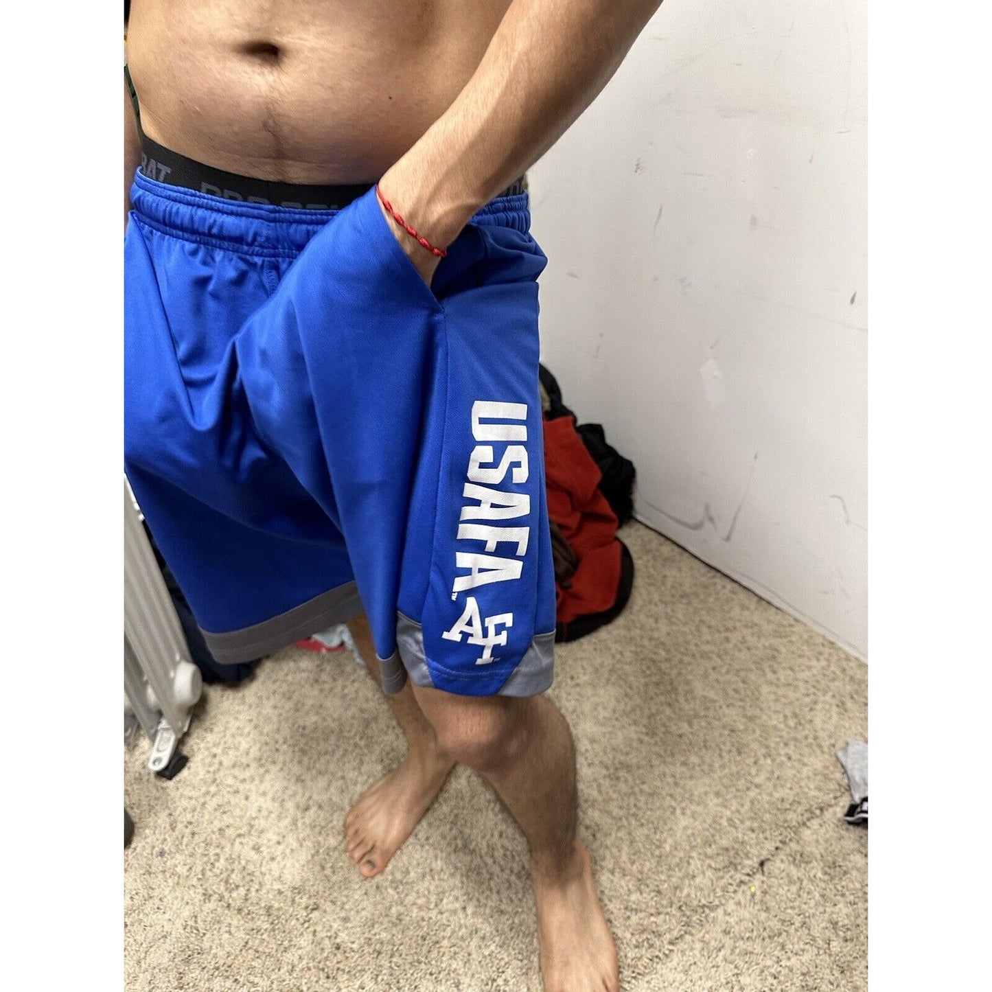 Men’s Blue USAFA Falcons Air Force Academy Russell Size Medium Shorts