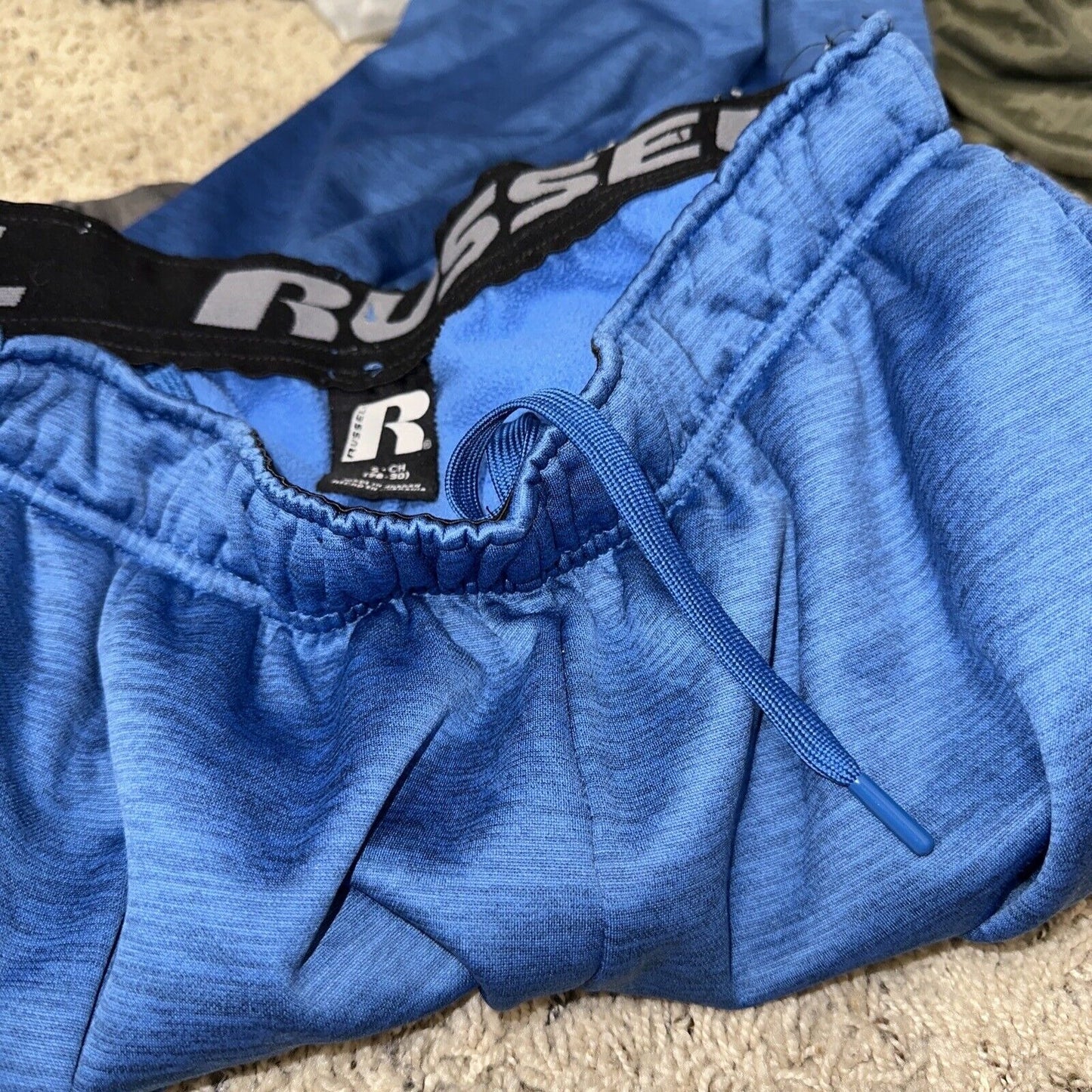Men’s Russell Small Dri Power Blue Sweatpants With Pockets