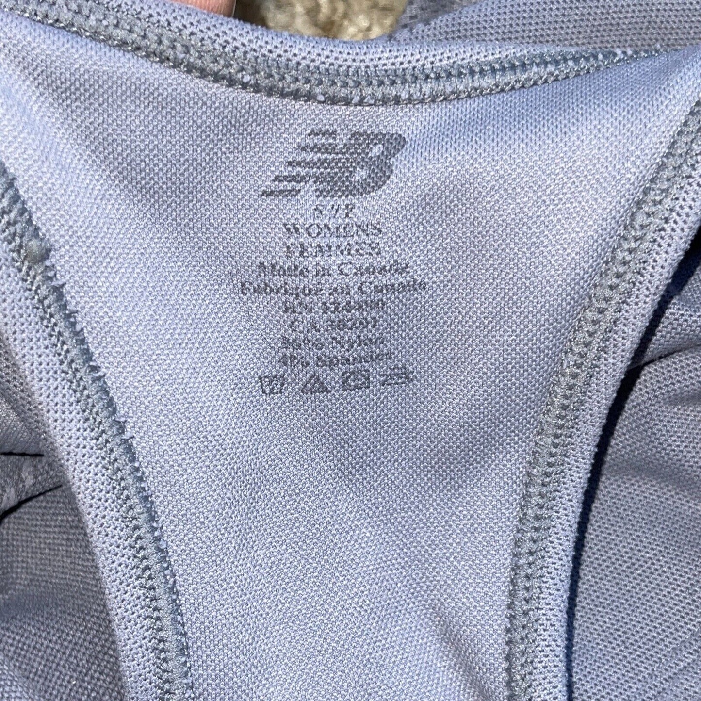 women's gray new balance tank top looks like tag says size 8 Fits Snug