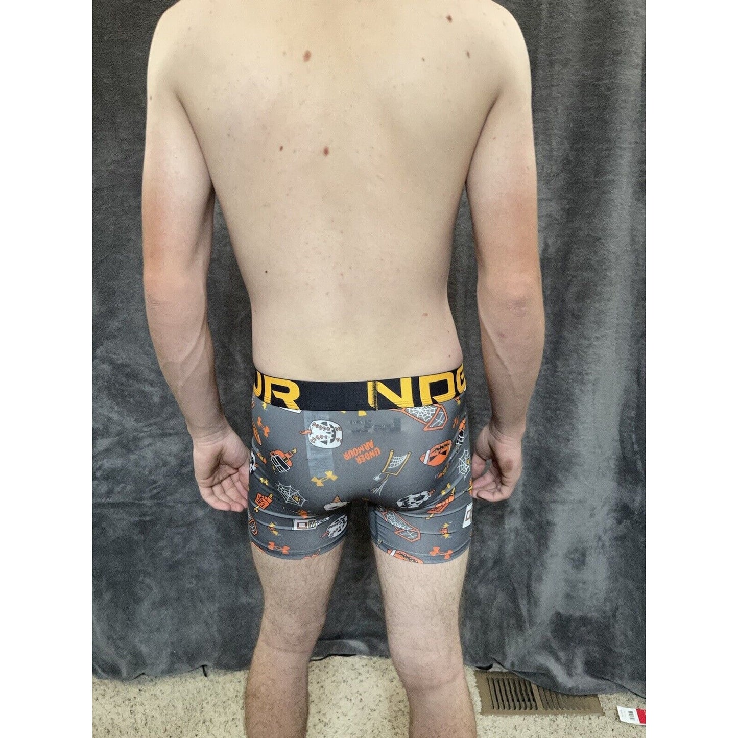 boy's youth large halloween theme under armour compression boxer brief