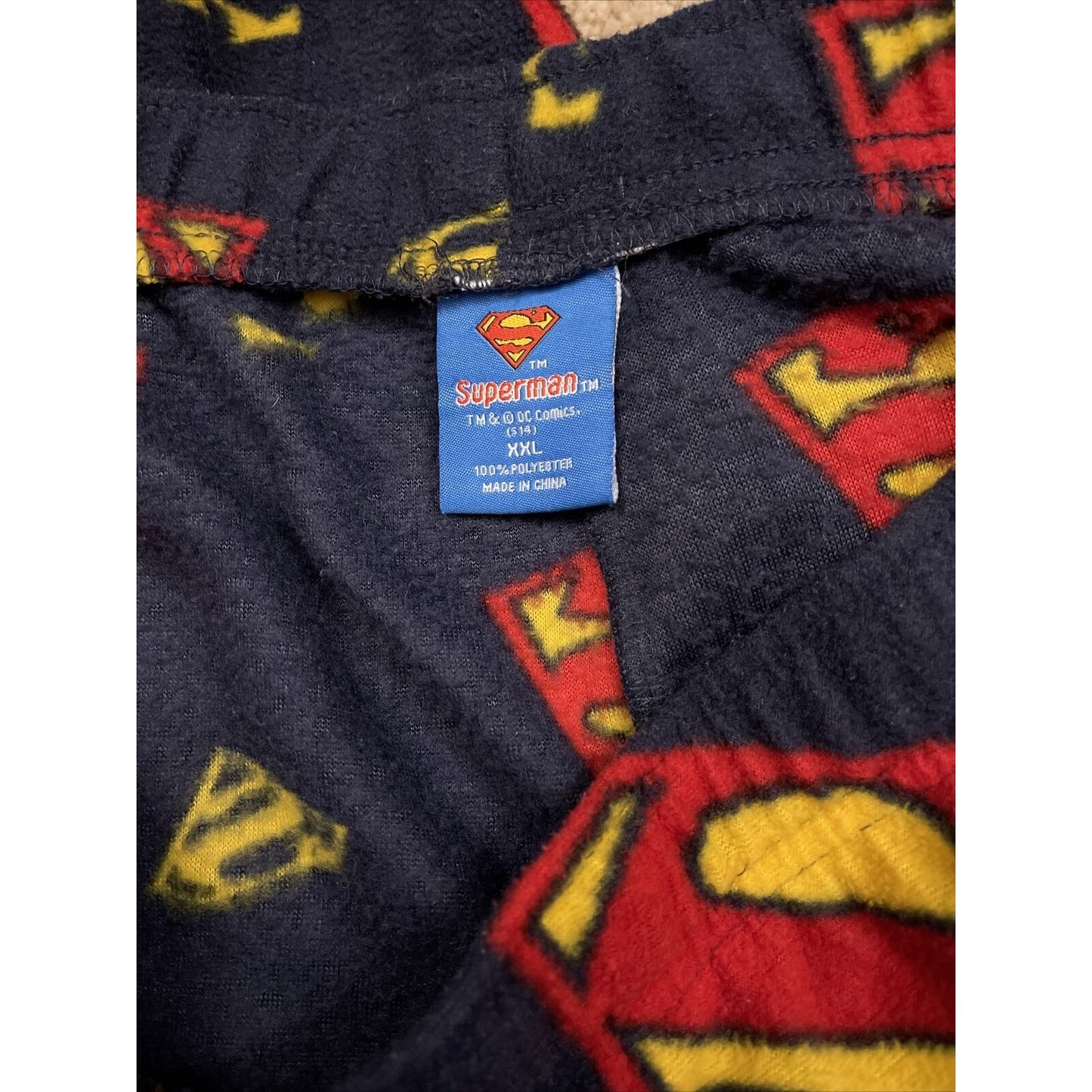 Men’s Superman XXL Lounge Pants sleepwear flannel with pockets