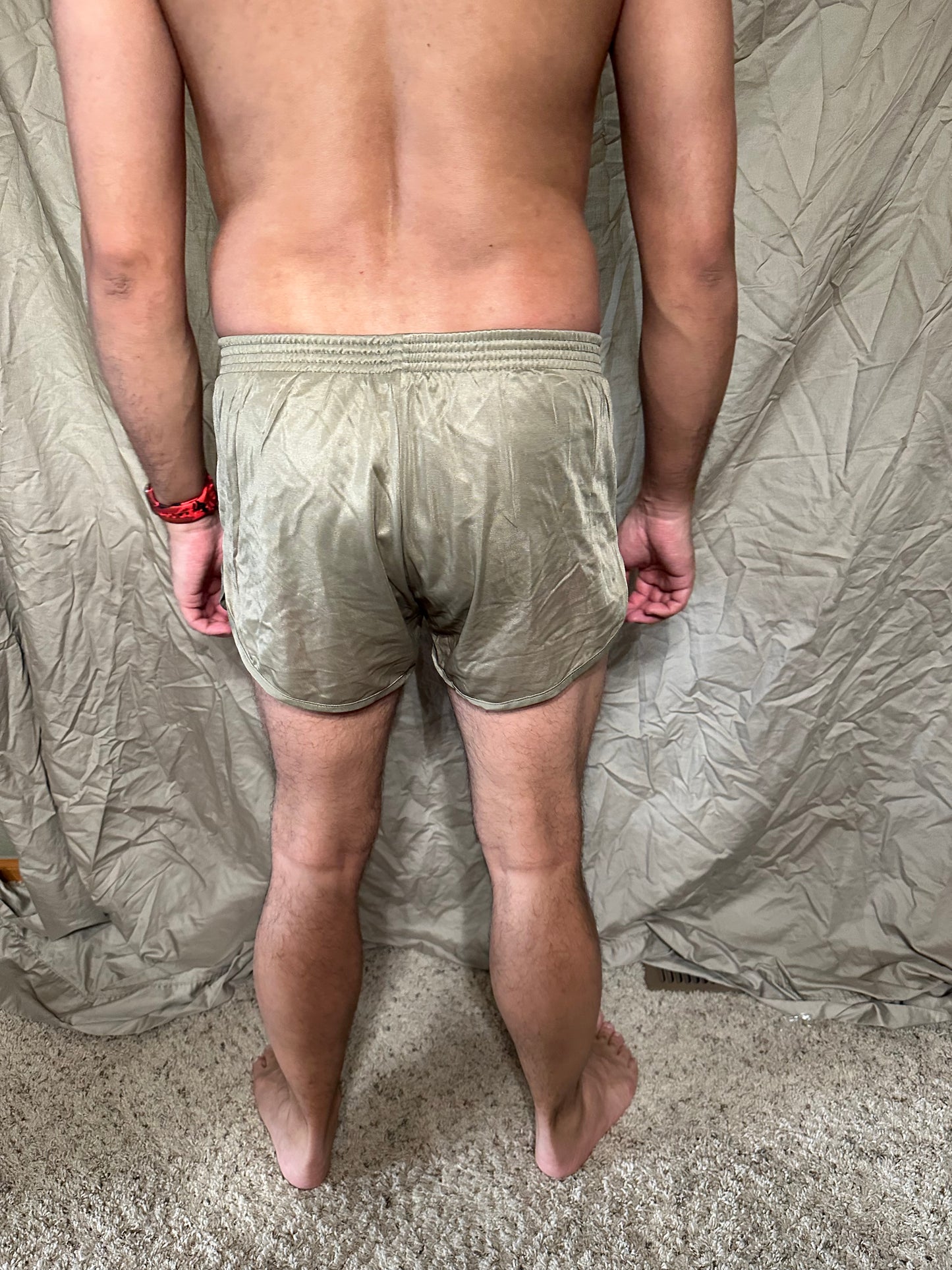 Men’s tan ranger panties soffe small marine silkies shorts with lining