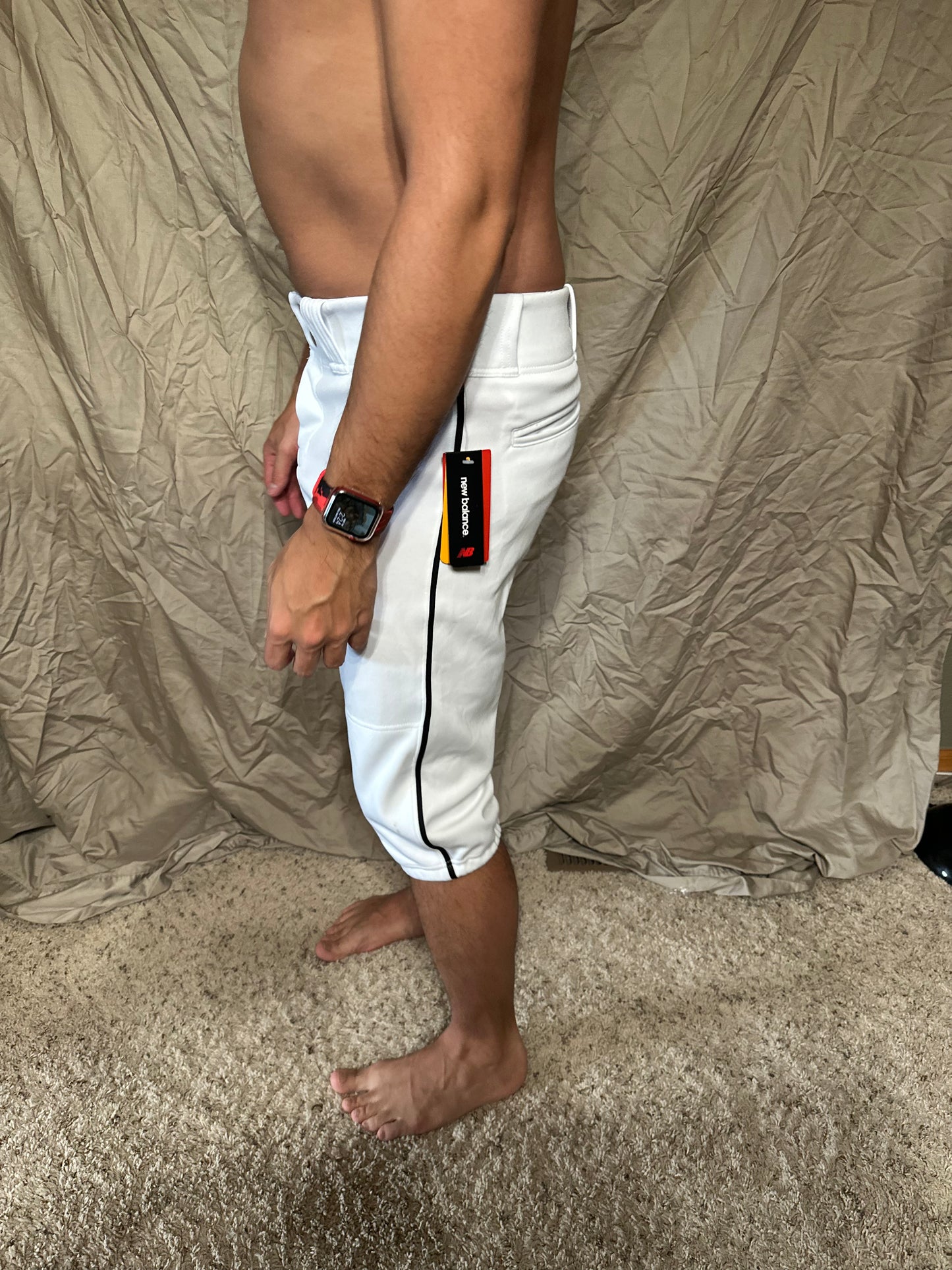 Youth boys large white new balance baseball pants new with tags