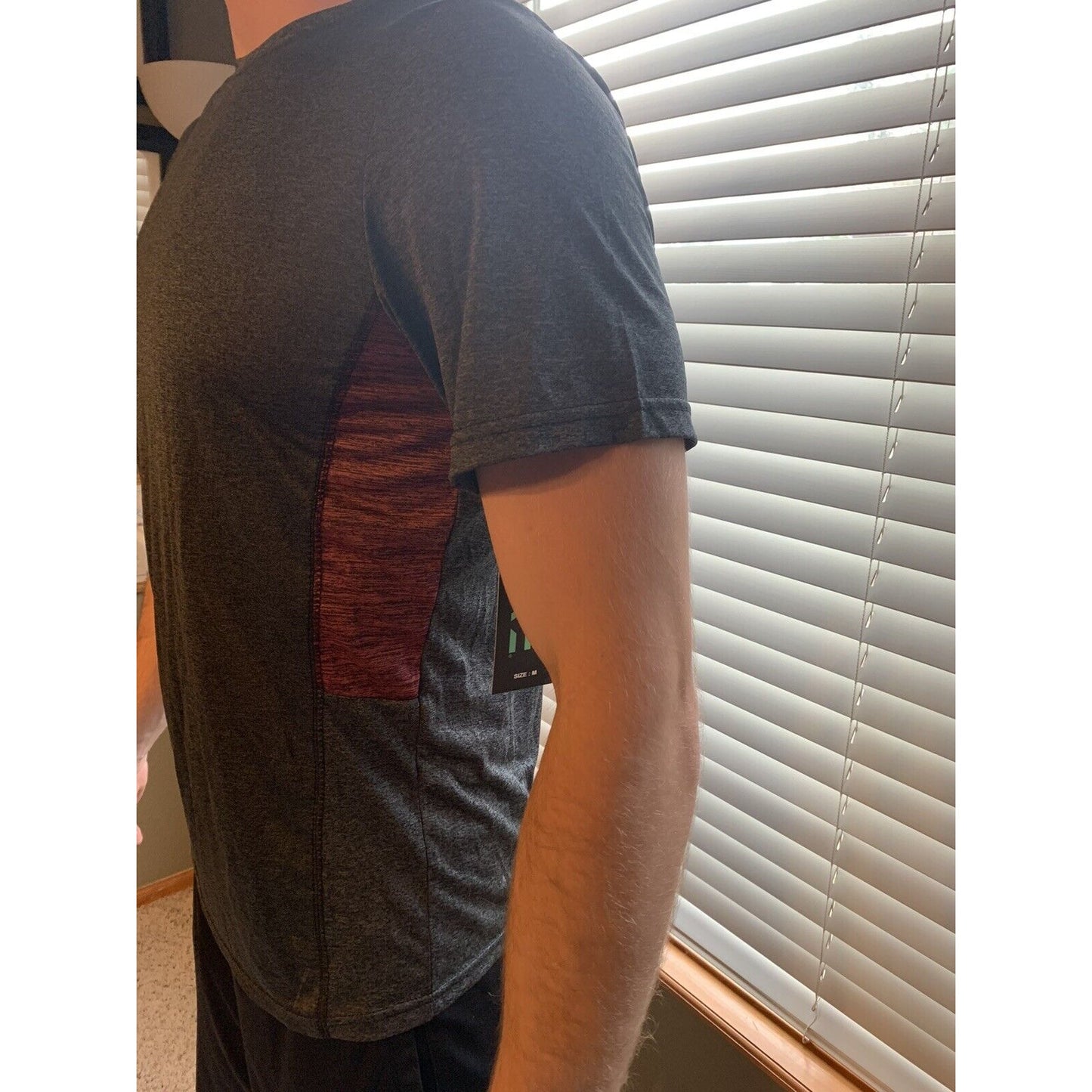 RE Performance T-Shirt Grey And Maroon