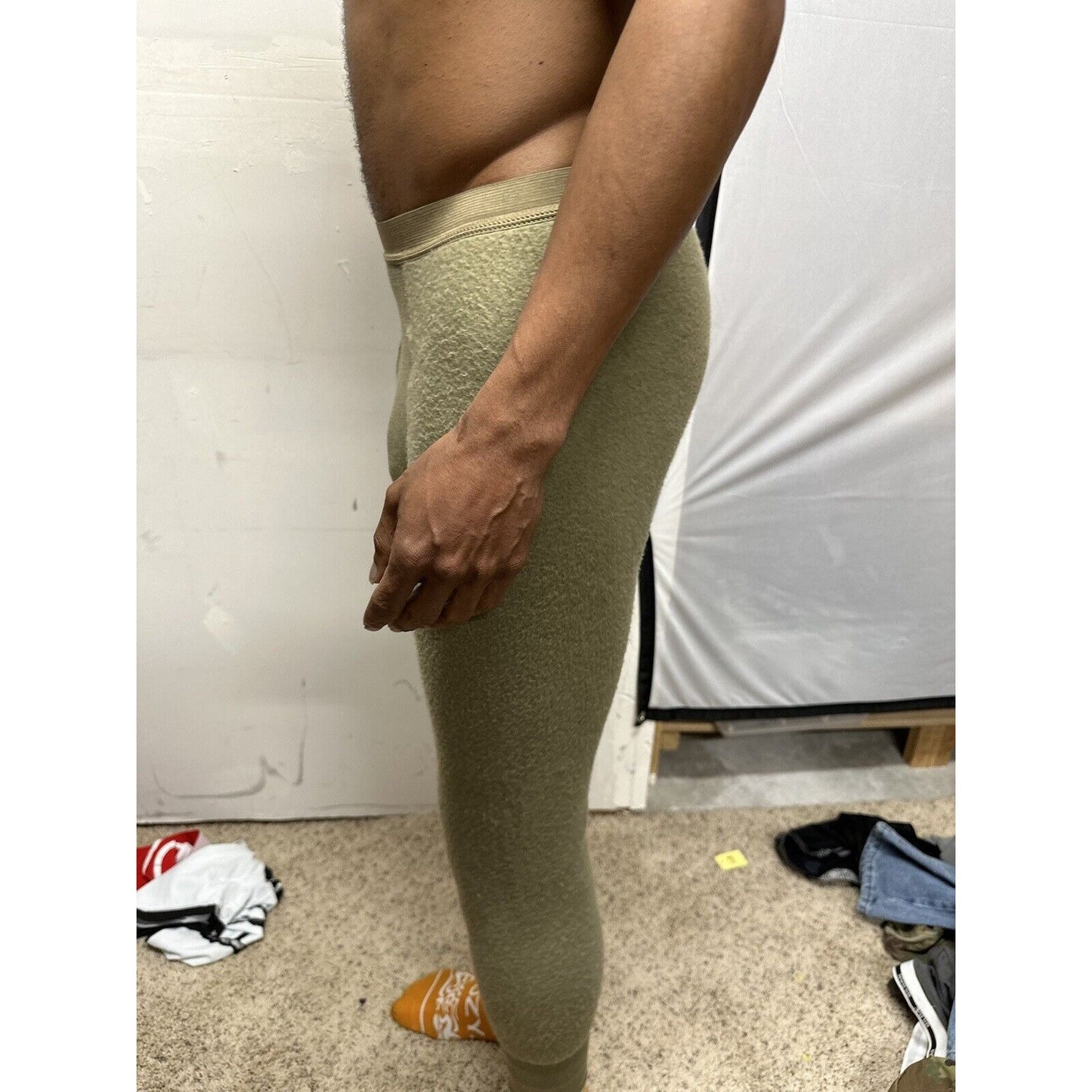 Men’s Army Tan Drawers Midweight Insulated X-small Regular Nomex thermal bottoms