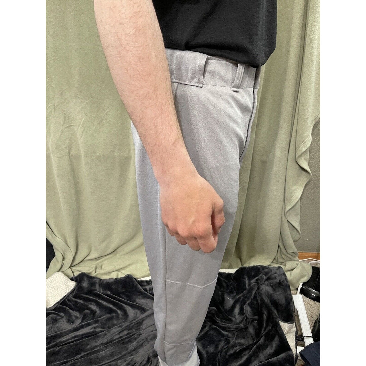 Rawlings Men's Semi-Relaxed Baseball Pants SZ Medium Grey