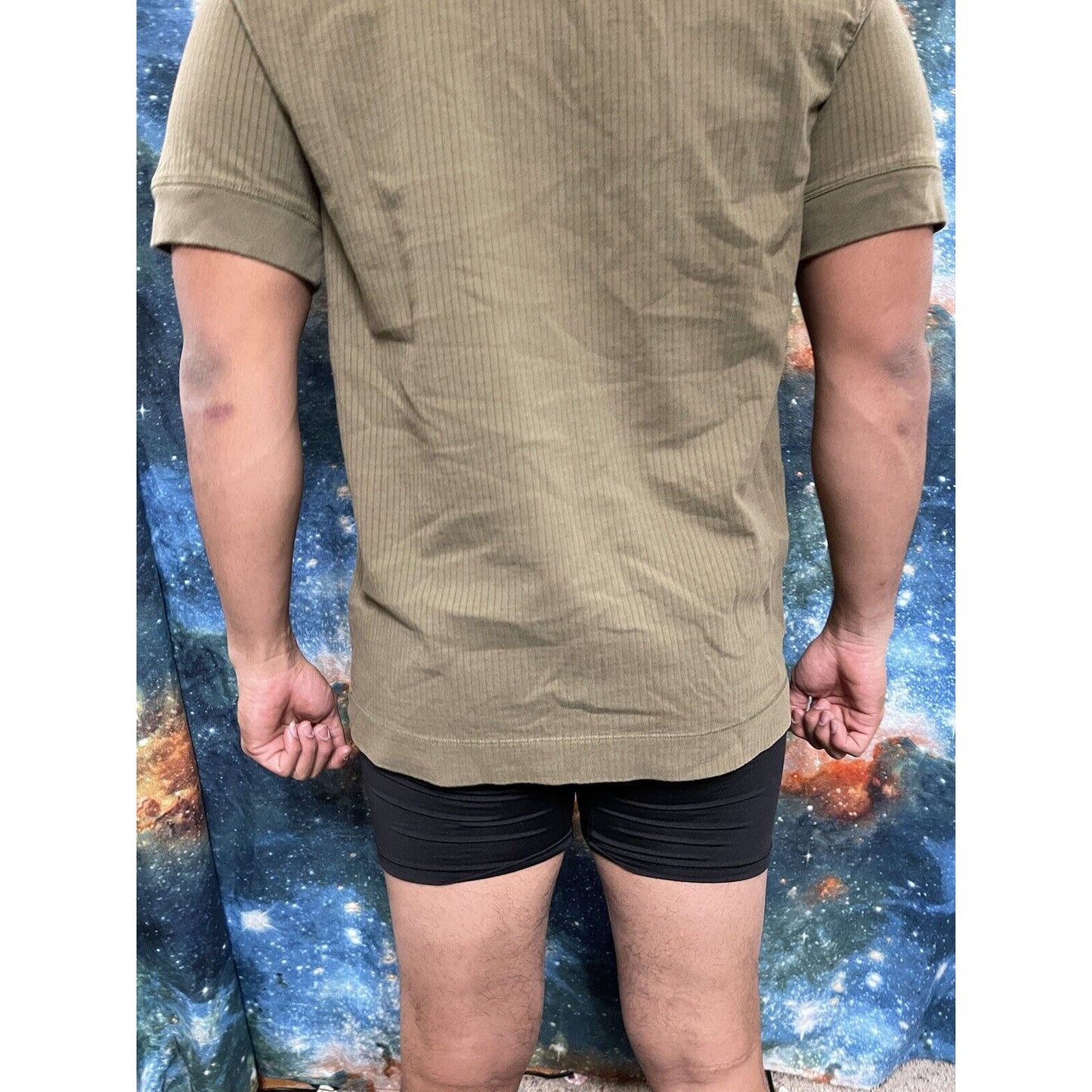 Tommy Hilfiger Men’s Olive Green Polo Shirt Short Sleeve Large