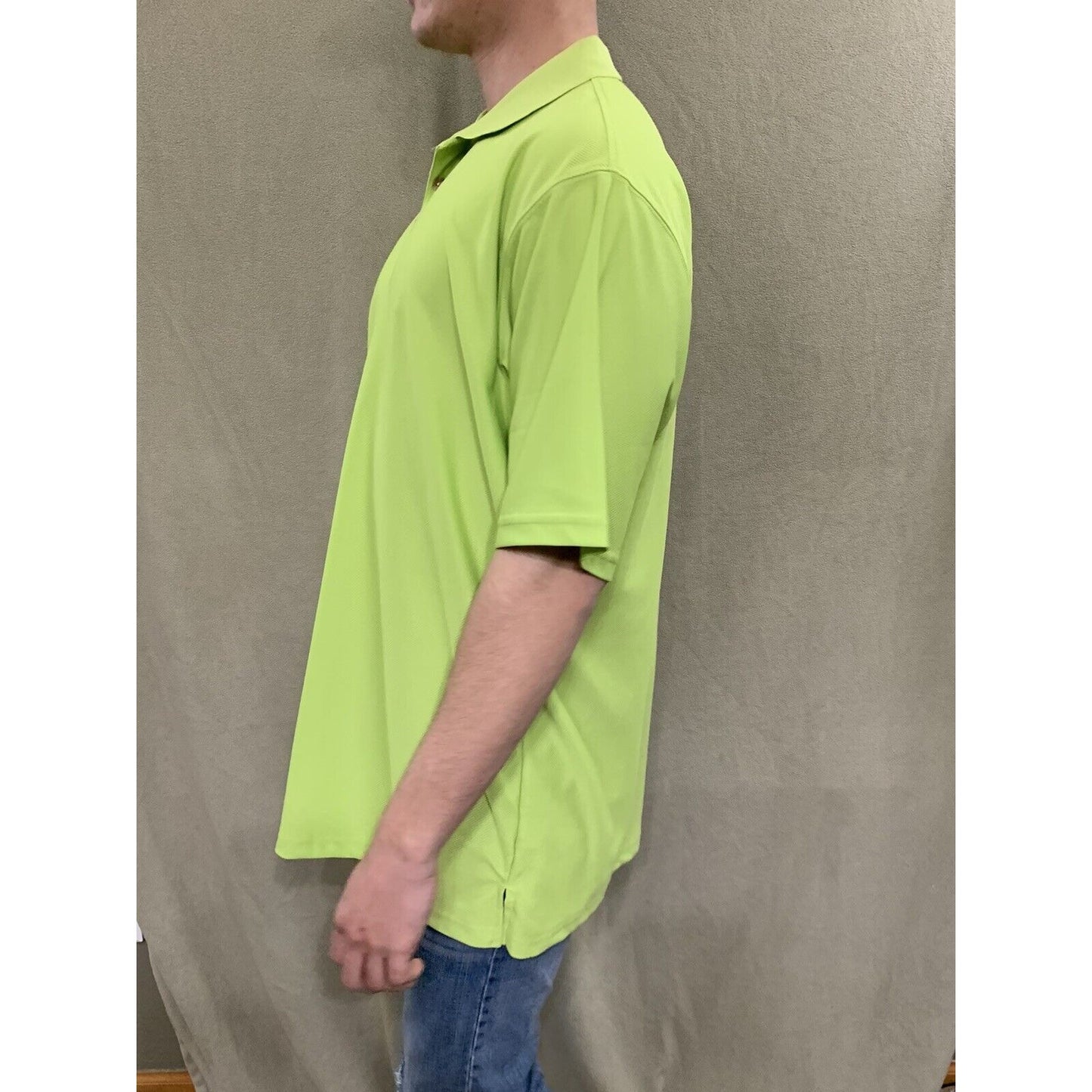 Men’s Large Lime Green Caribbean Palms Polo Shirt