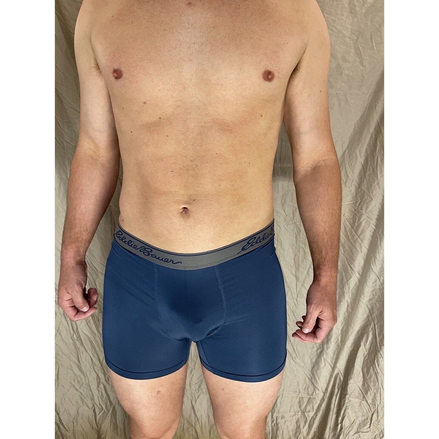 men's eddie bauer medium compression shorts 8% spandex Dark Blue