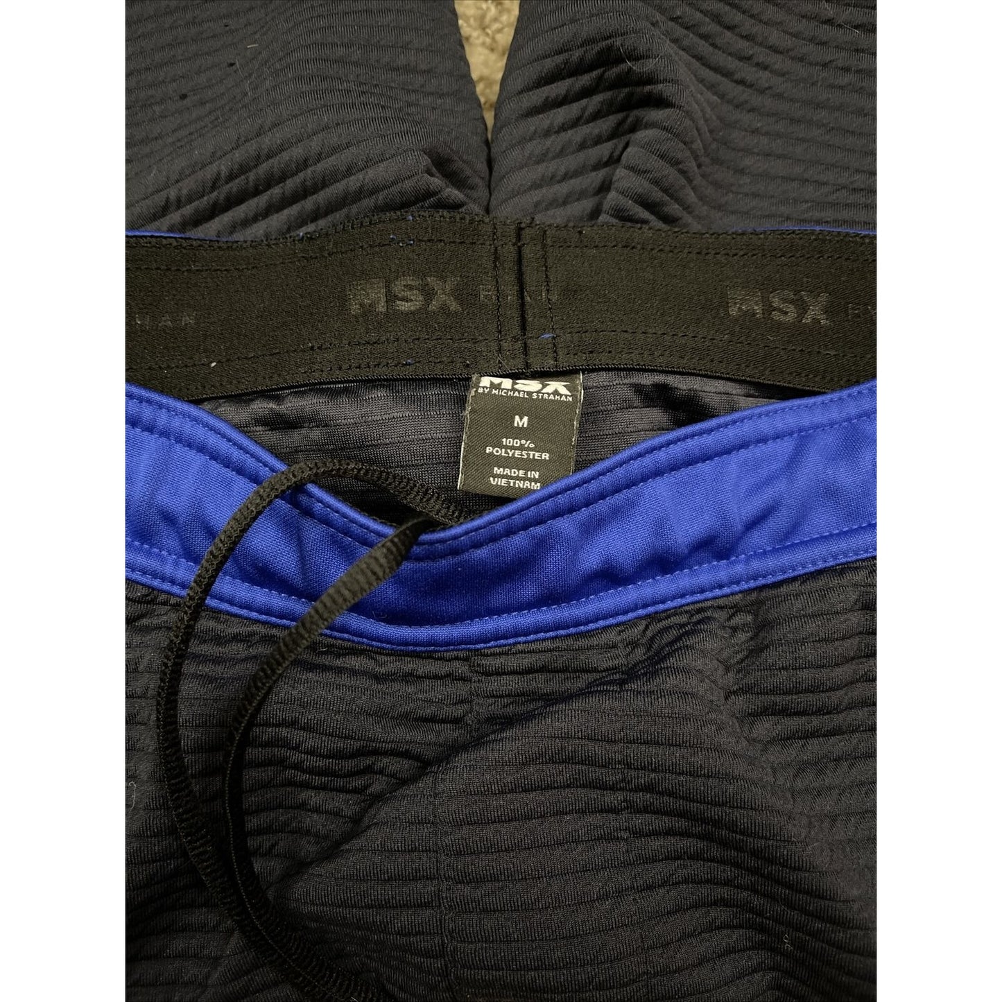 Michael Strahan Olive Dark Blue Quick-Dri premium ultra fleece shorts Medium