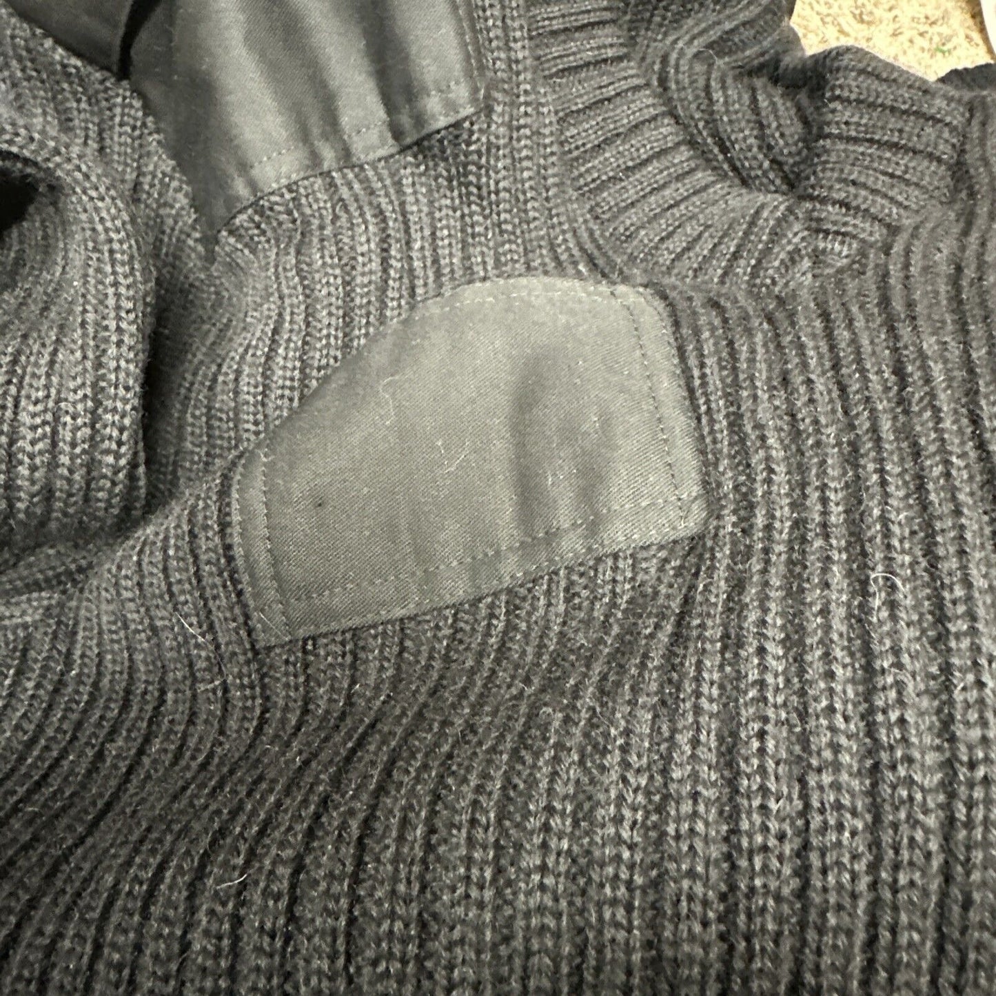 Citadel Mens Military Virgin Wool Pullover Sweater Great Britain Black Size 42