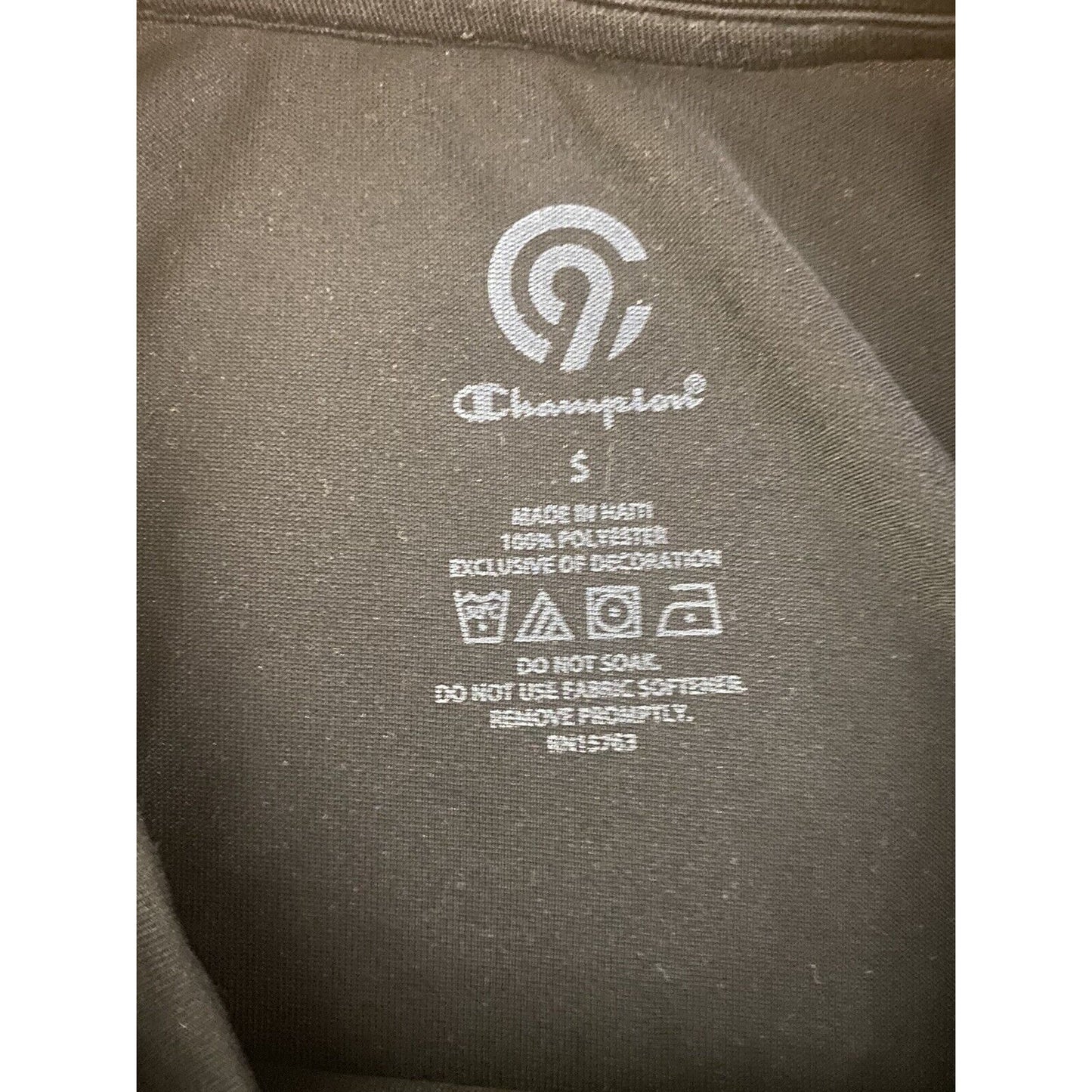 Champion Black Men’s Small Polyester Long Sleeves Shirt